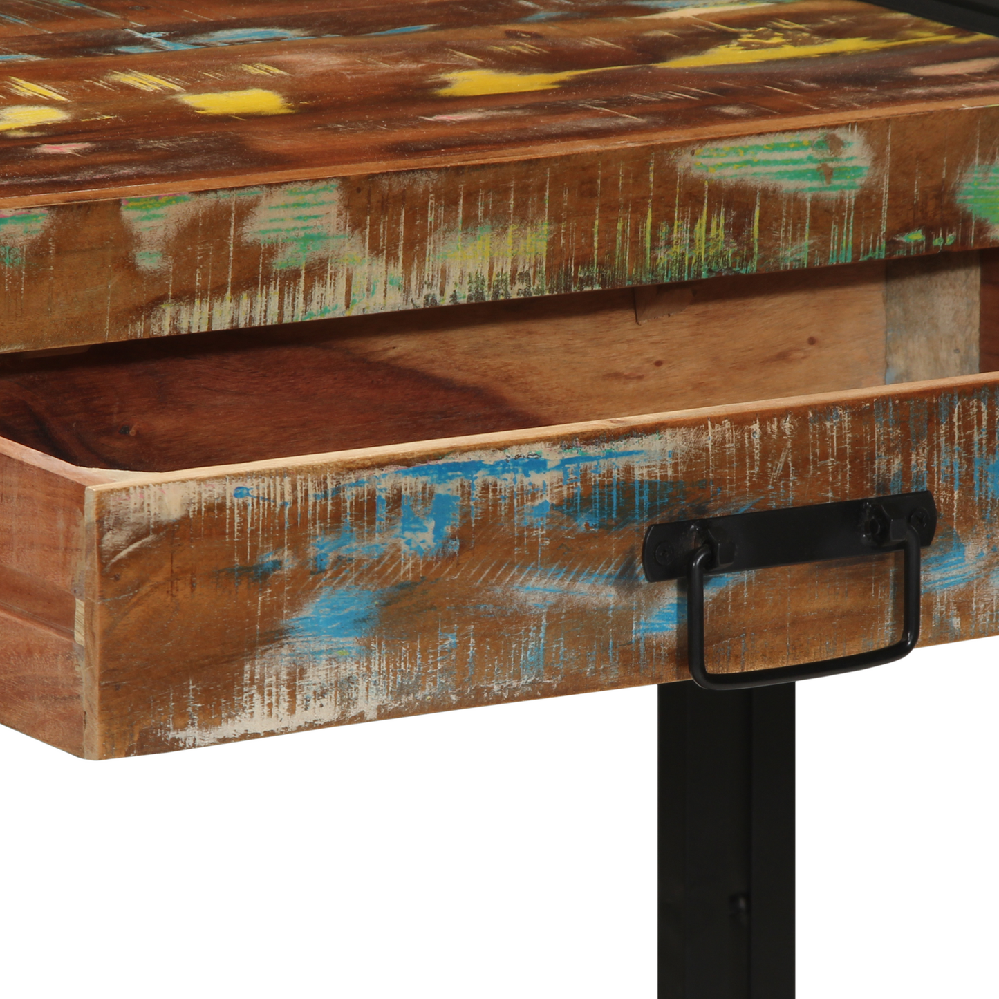 Avlastningsbord konsollbord Tre Flerfarget 120x33x75 cm Solid Gjenvunnet Tre