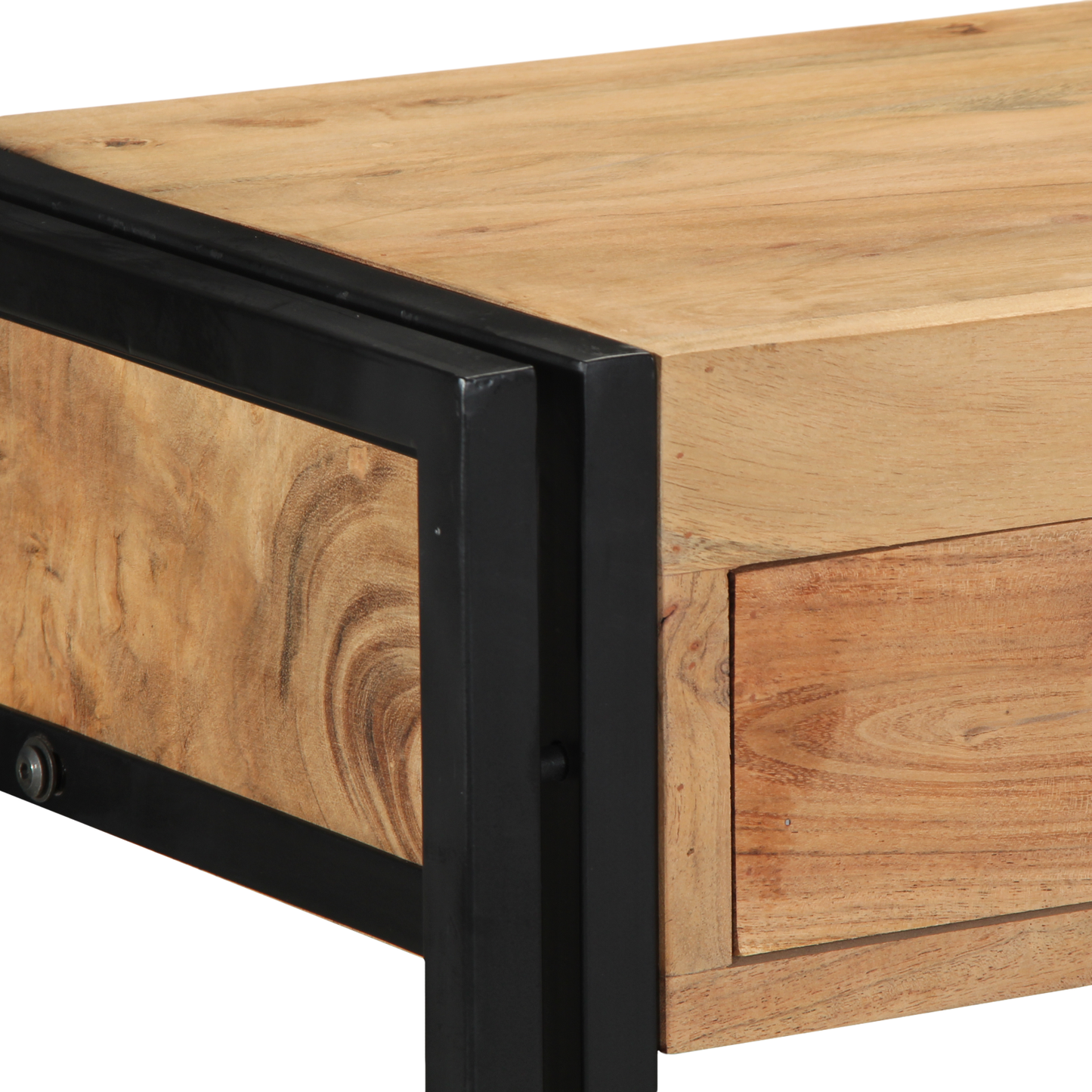 Avlastningsbord konsollbord Tre Svart 90x33x75 cm Solid Akasie Tre