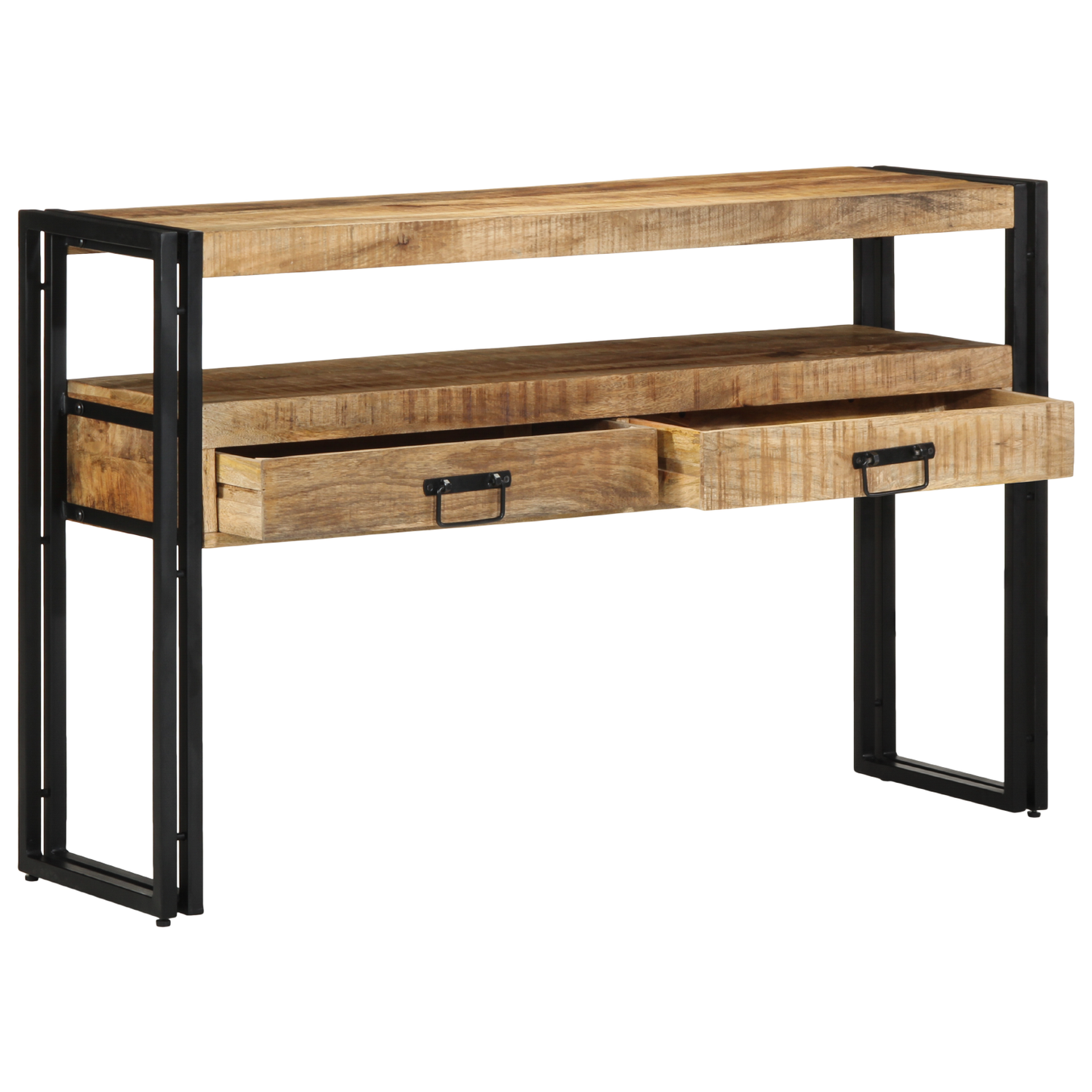 Sidebord Svart 120x33x75 cm Solid Mangotre