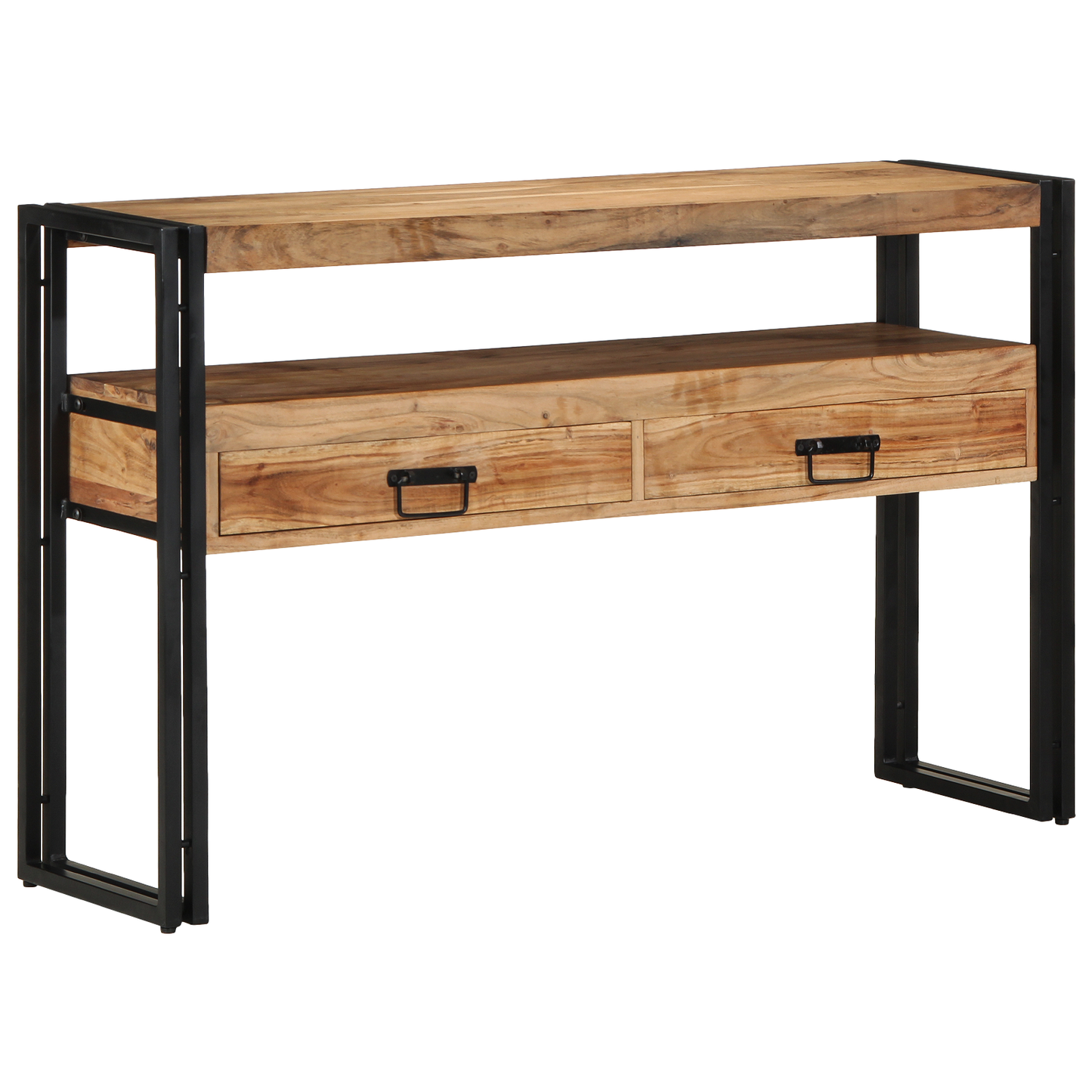 Sidebord Svart 120x33x75 cm Solid Akasietre