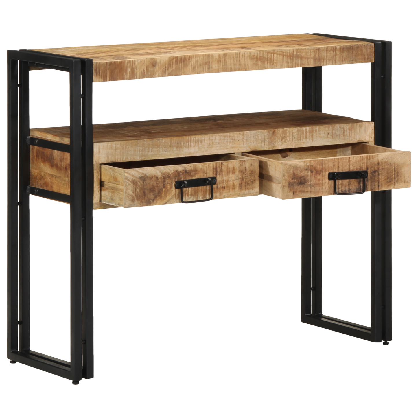 Sidebord Svart 90x33x75 cm Solid Mangotre