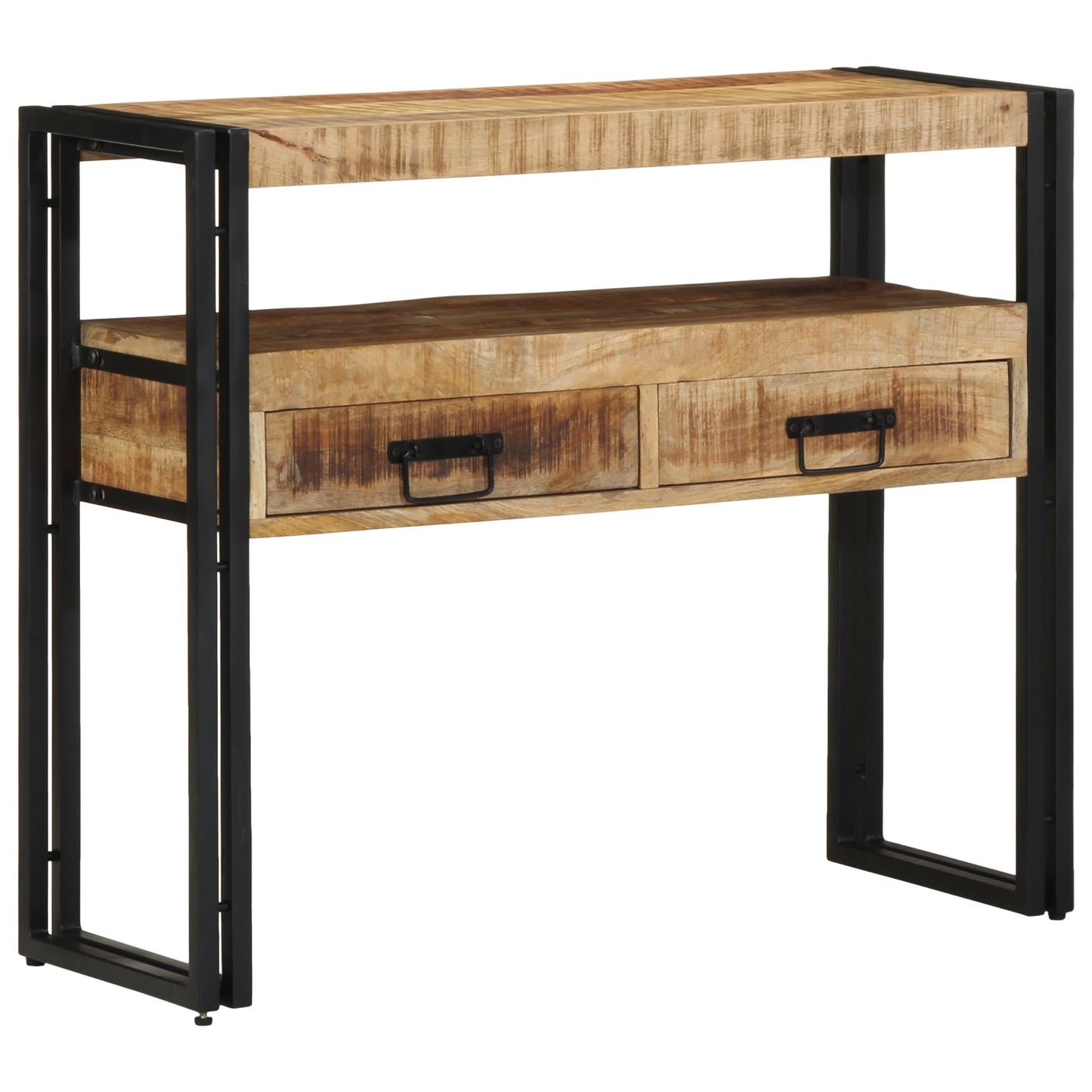 Sidebord Svart 90x33x75 cm Solid Mangotre
