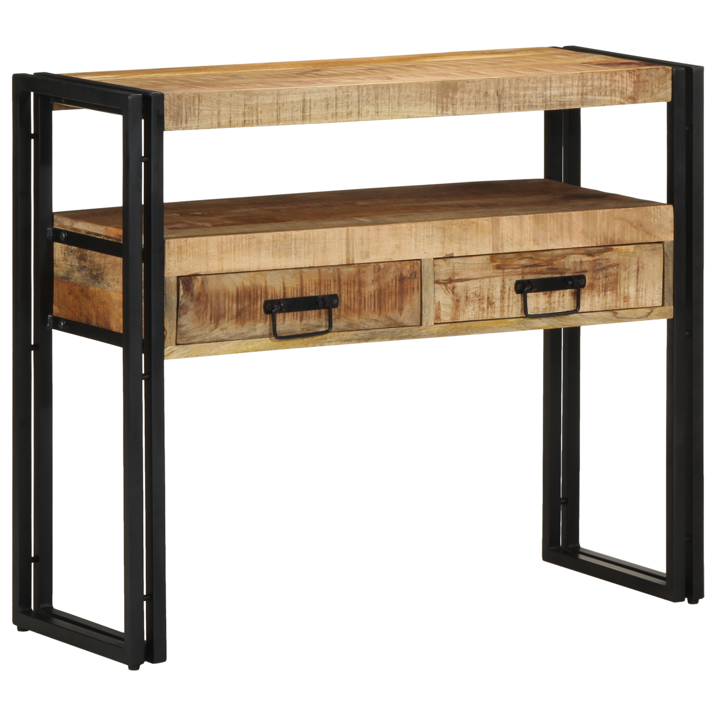 Sidebord Svart 90x33x75 cm Solid Mangotre