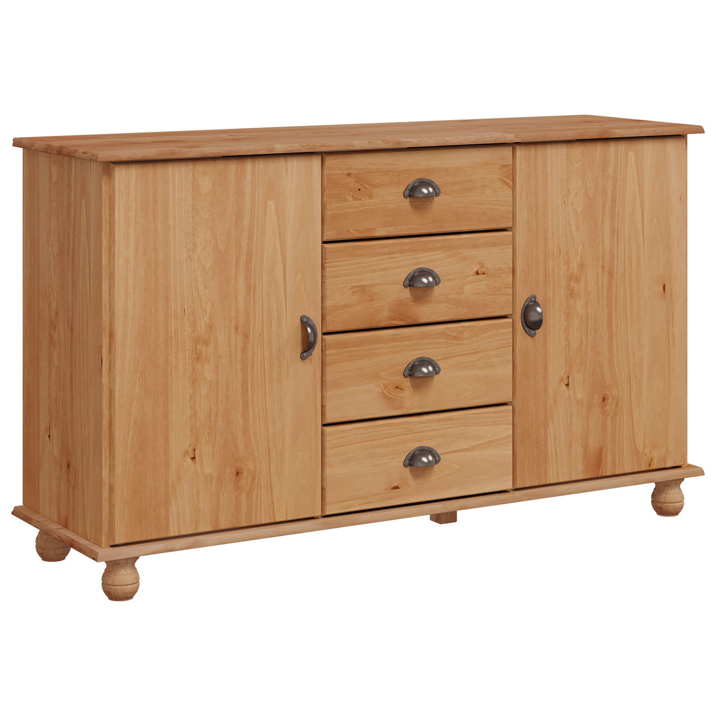 Skjenk Tre "ASKIM" 133,5x40x79 cm Massivt Furutre