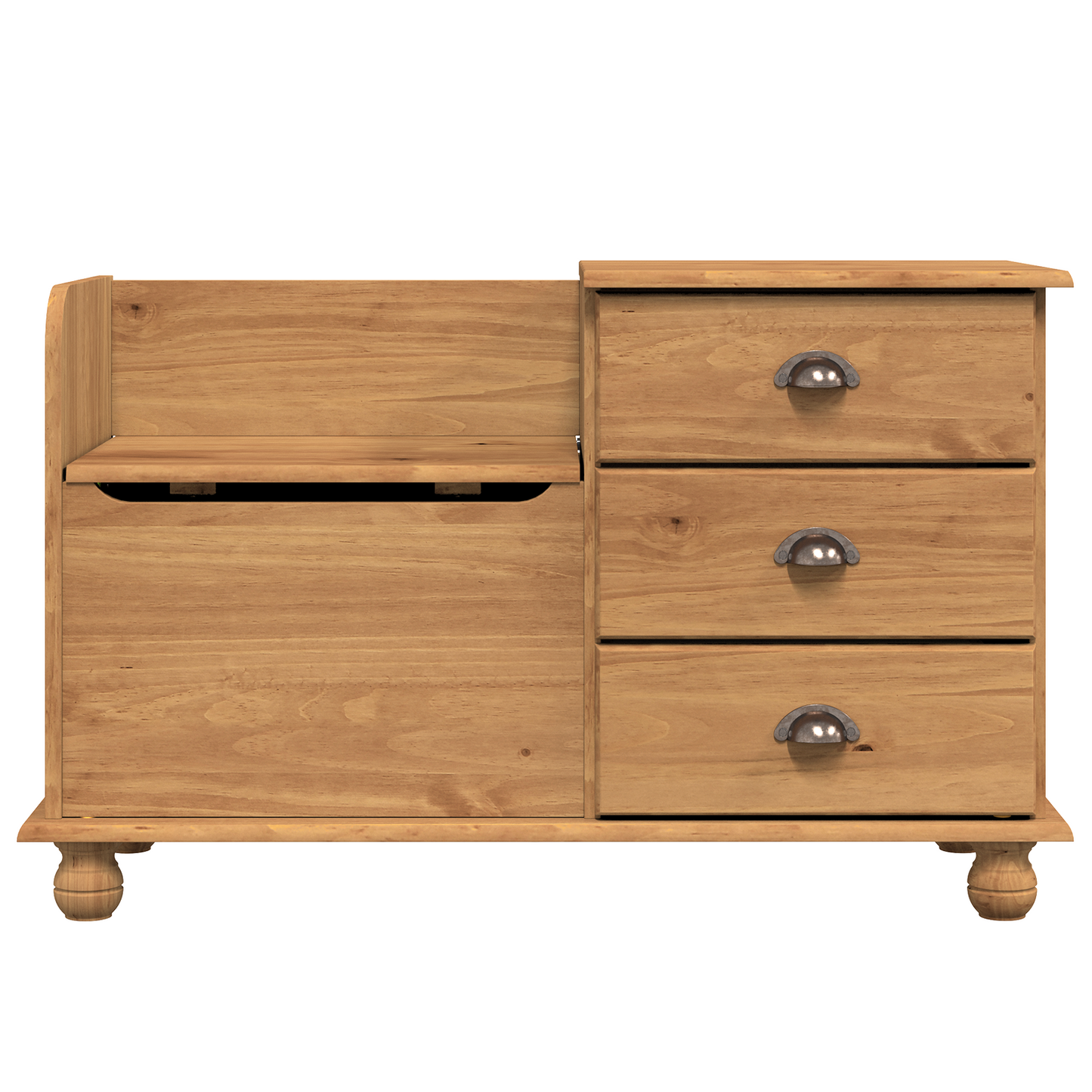 Sittebenk Entré Lagringsbenk "ASKIM" Honningbrun 100x39x62 cm Solid Tre Furu
