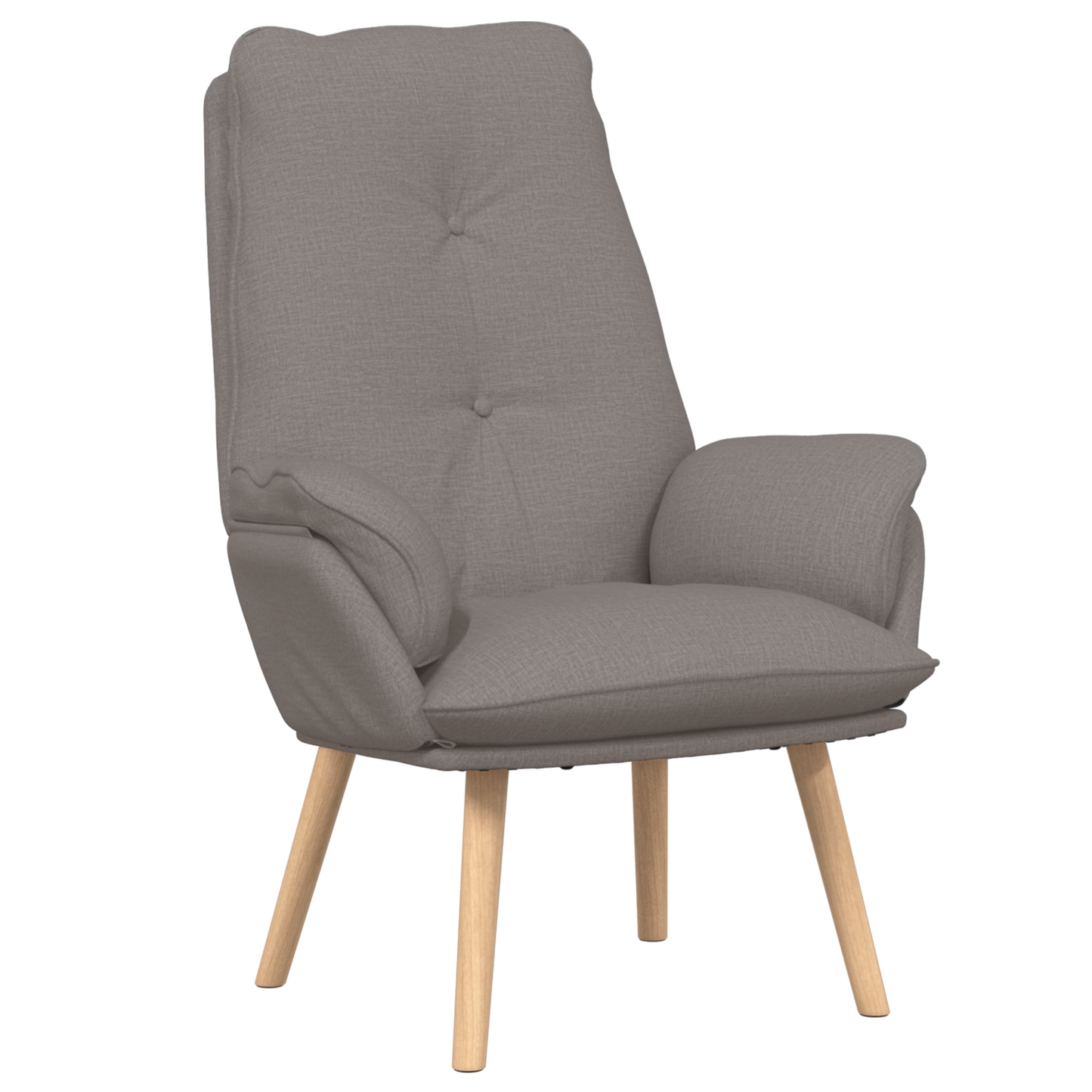 Avslappende stol Taupe Stoff