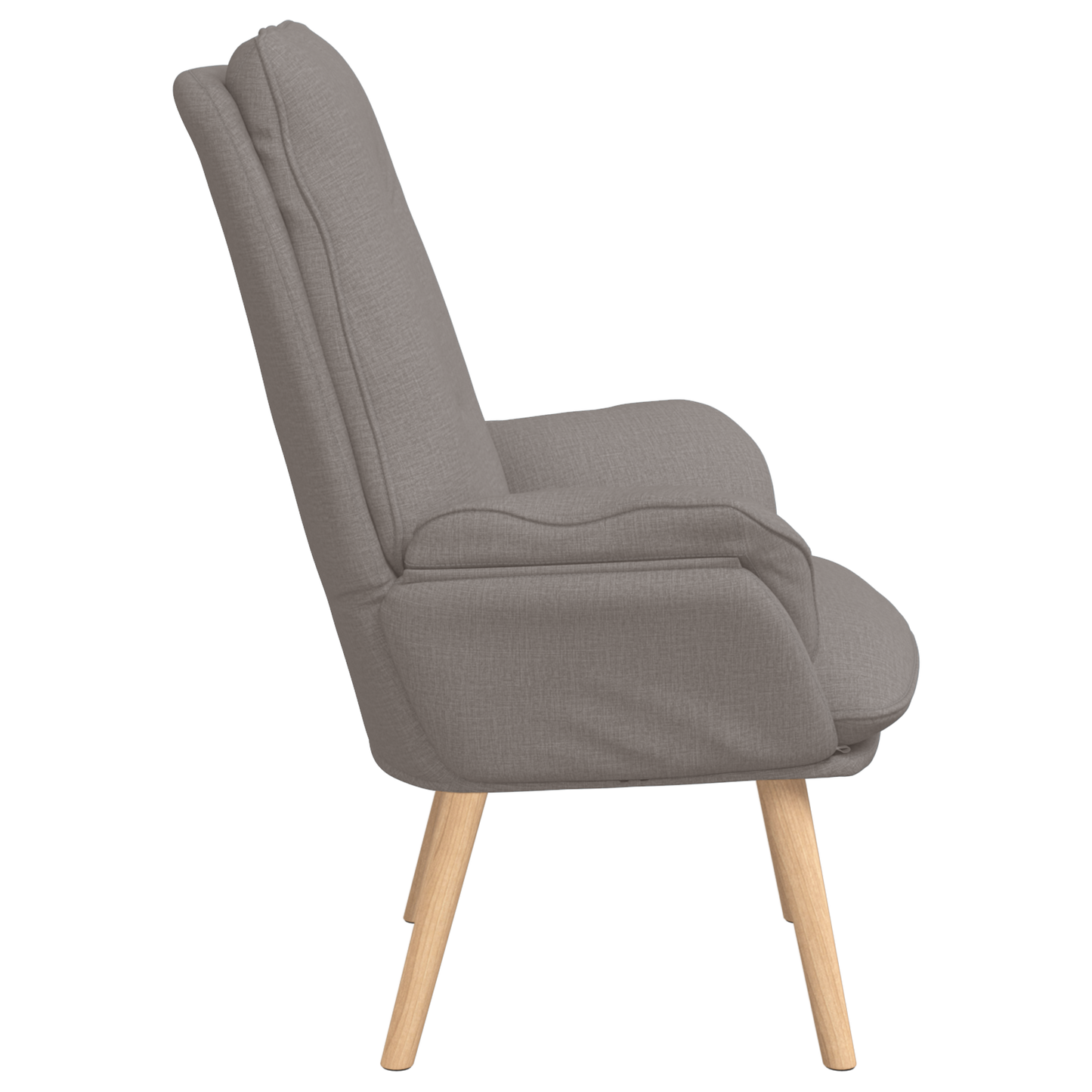 Avslappende stol Taupe Stoff