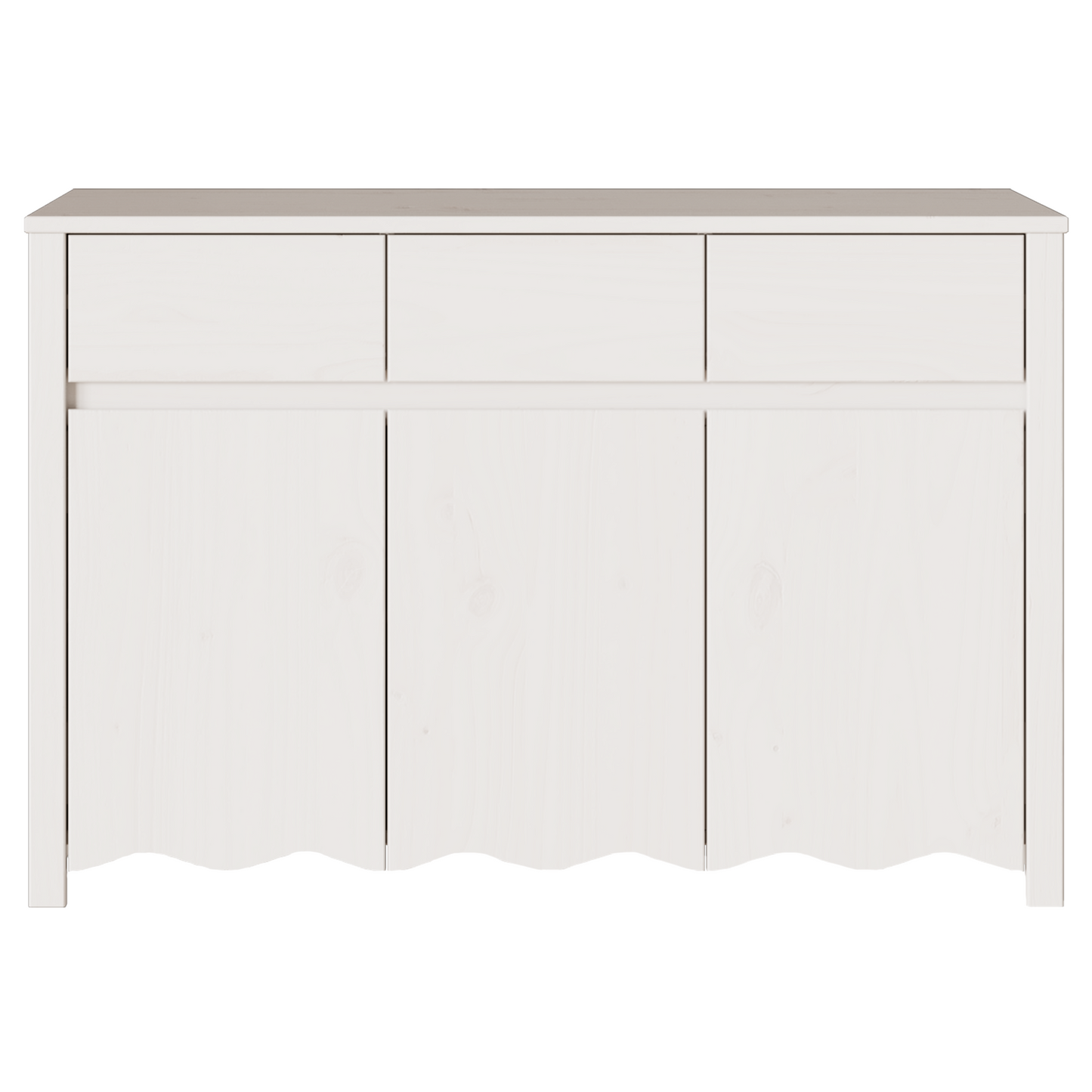 Skjenk Hvit "DRAMMEN" 114x43x75,5 cm Solid Tre Furu