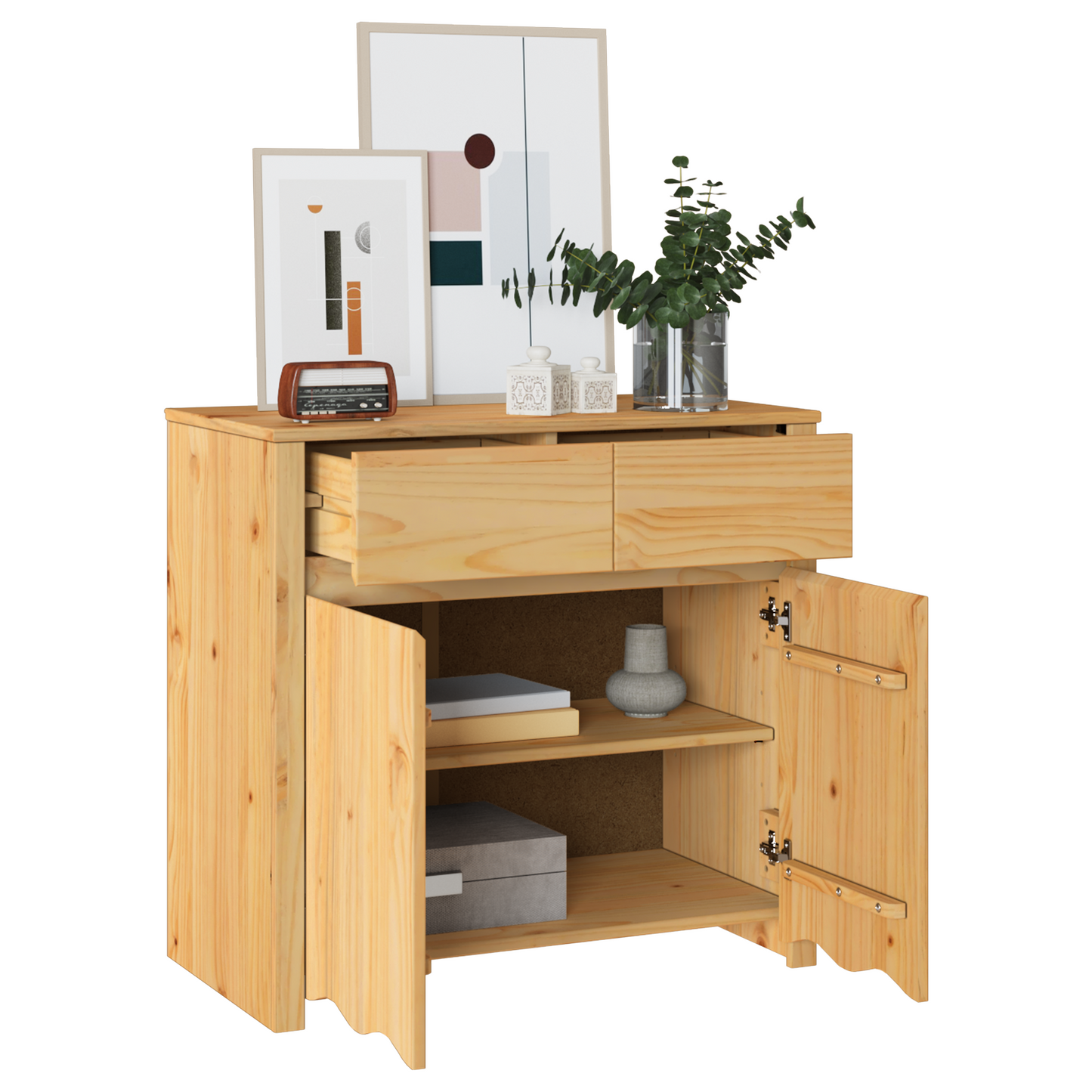 Skjenk Tre "DRAMMEN" 79x43x75,5 cm Solid Tre Furu