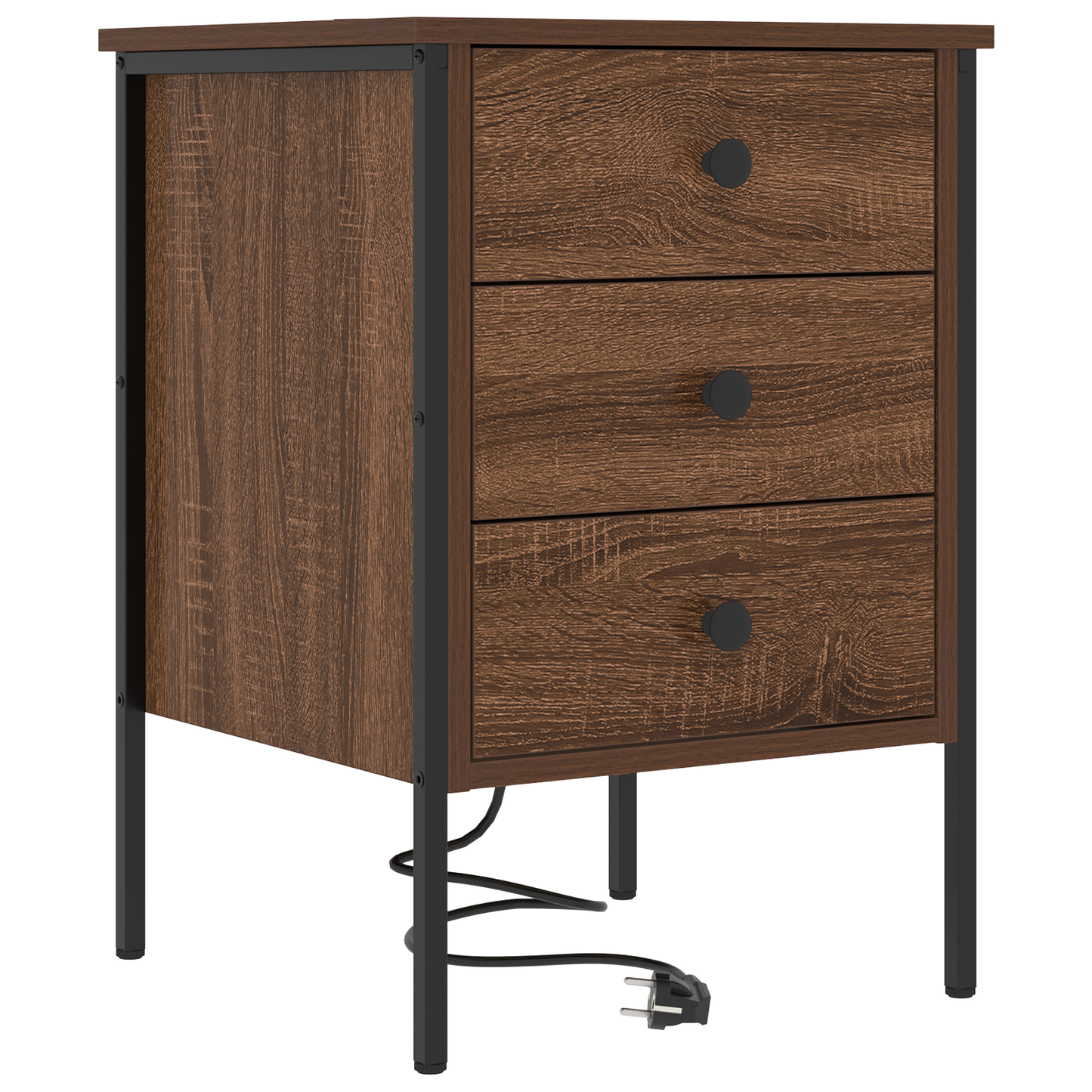 Nattbord Sengbord Brun Eik med skuff 42 x 41 x 61 cm