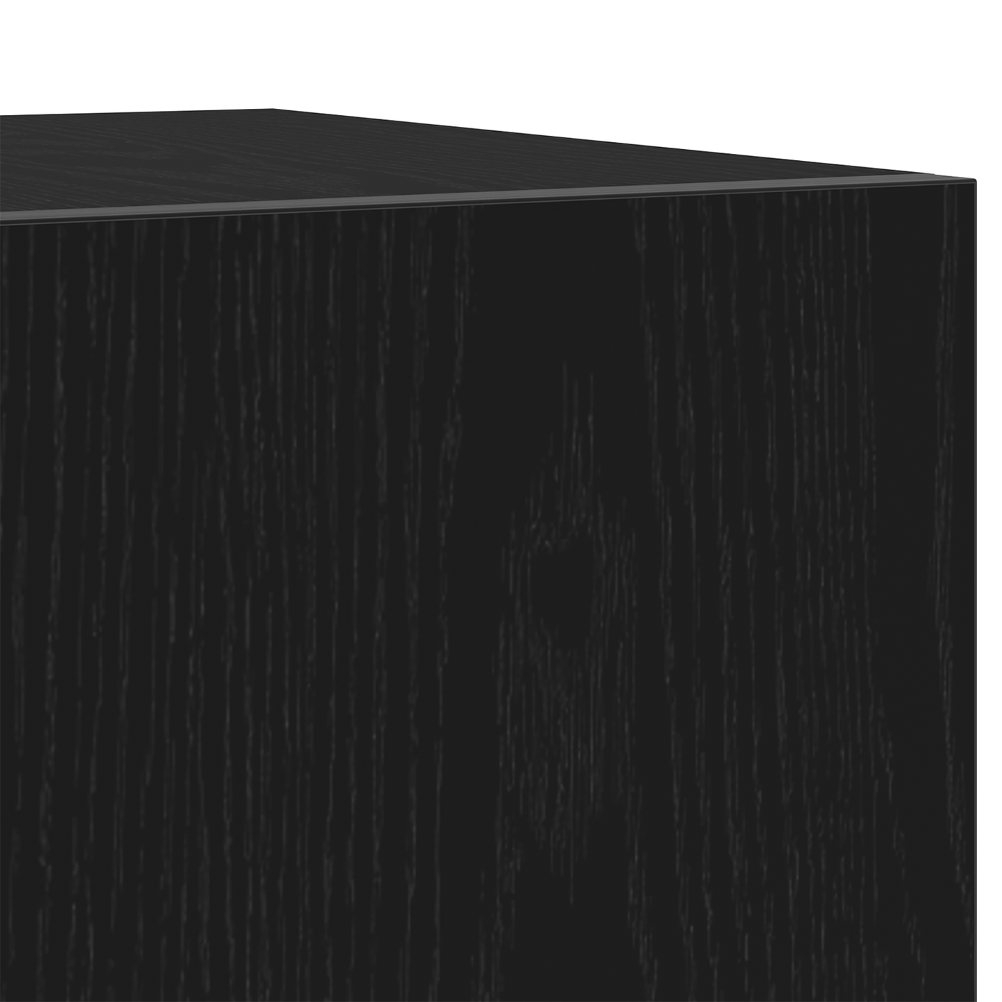 TV-Møbel Svart Eik TV-benk med LED-lys 160x35x40 cm,
