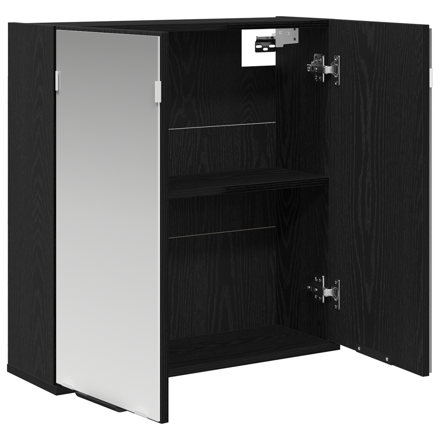 Baderomsspeil Svart Eik, 64x20x66.5 cm,