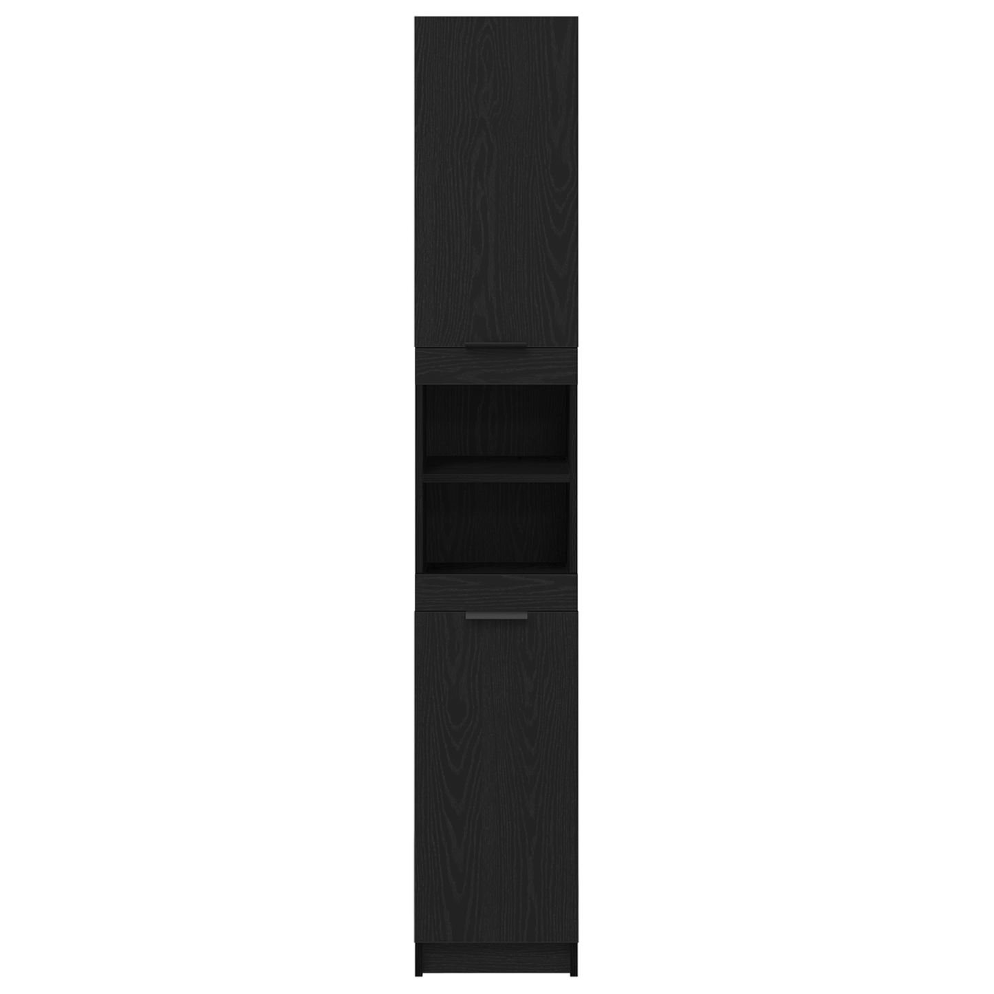 Baderomsskap Svart Eike 32x34x188.5 cm