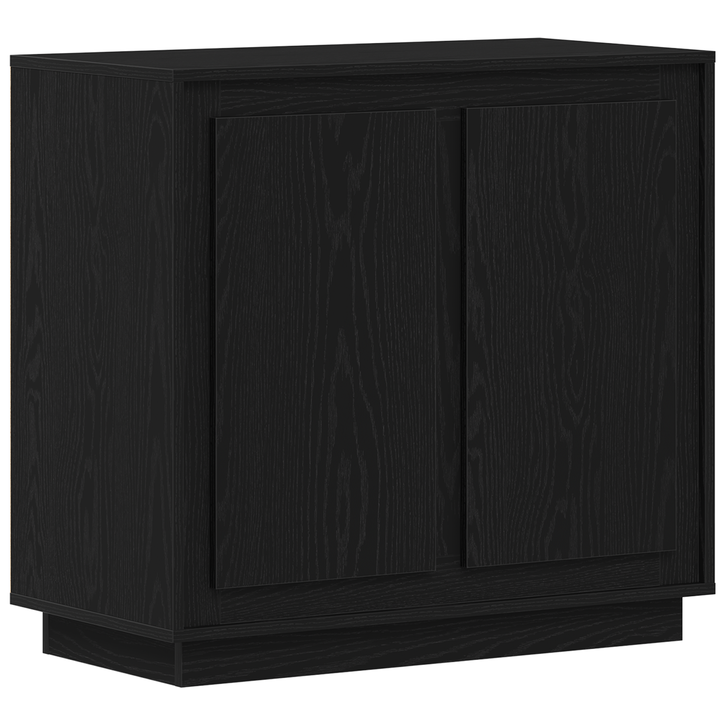 Skjenk Svart Eik 80x34x75 cm