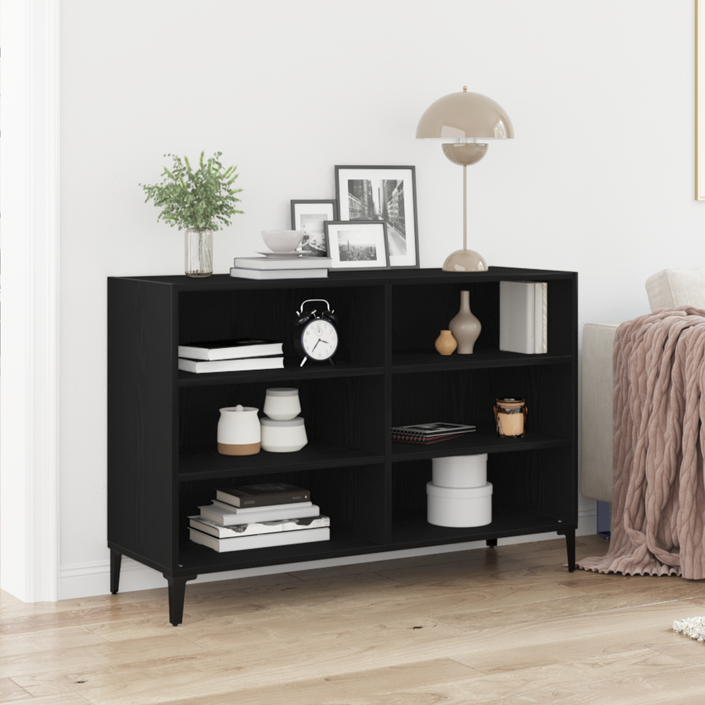 Skap Svart Eik 103,5x35x70 cm