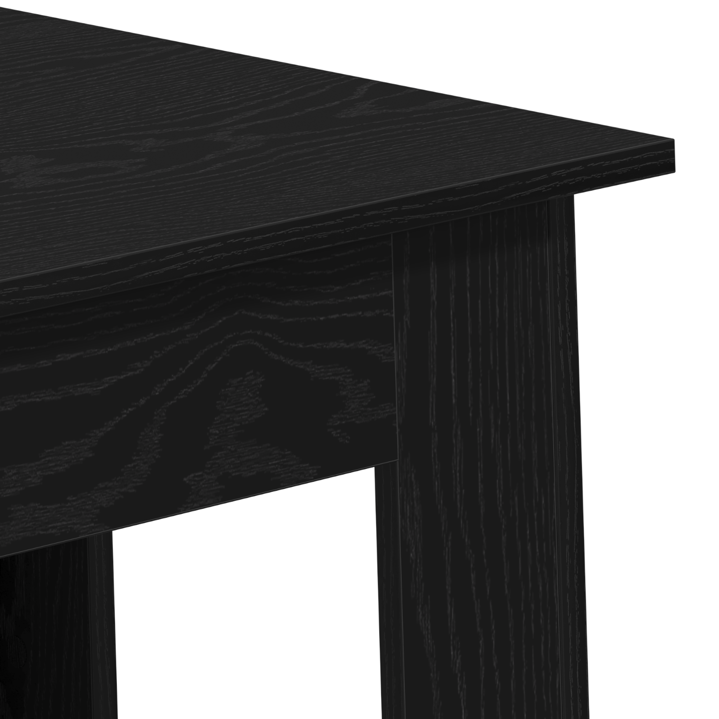 Barbord med hylle - Svart eik, 102x50x103,5 cm, Laget av konstruert tre