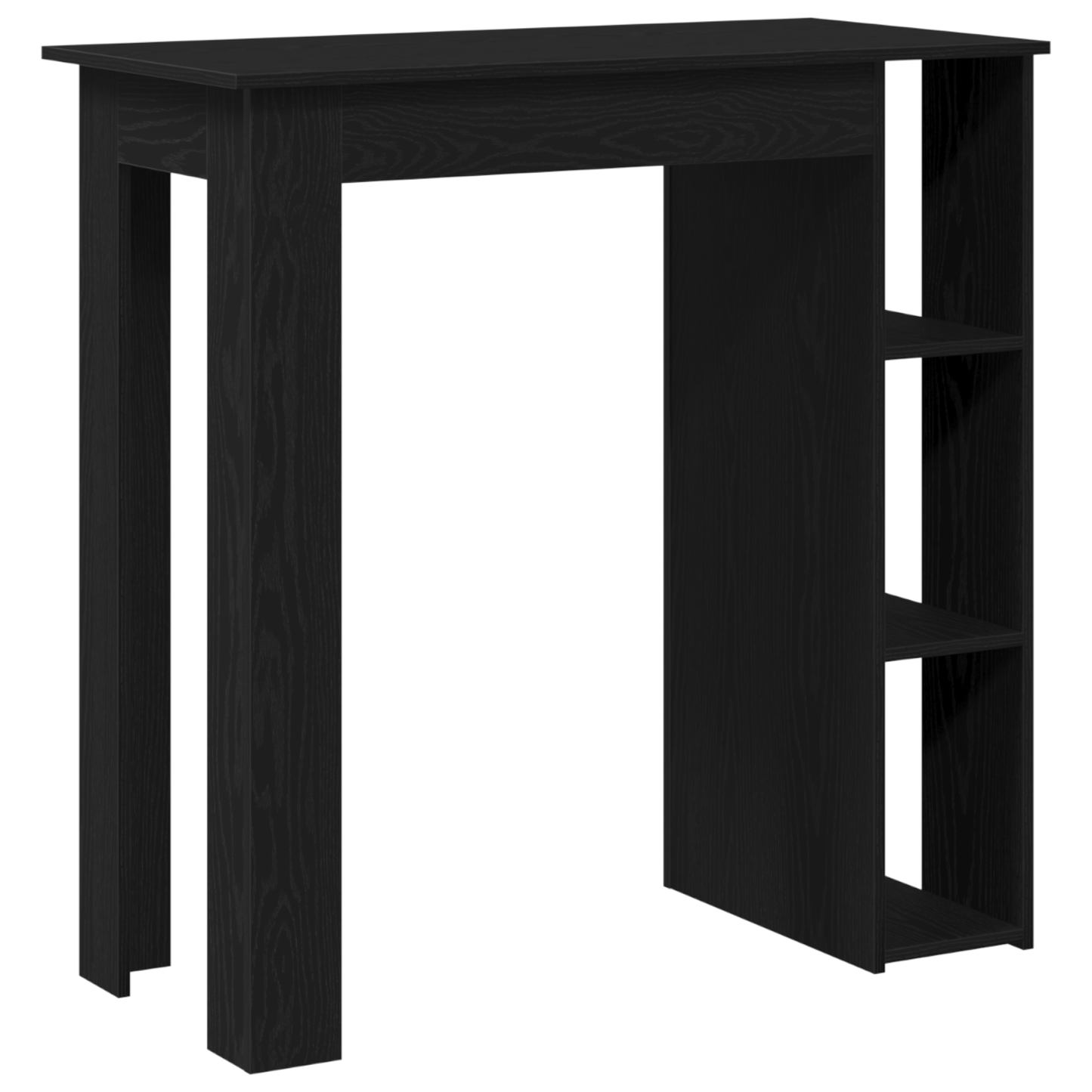Barbord med hylle - Svart eik, 102x50x103,5 cm, Laget av konstruert tre