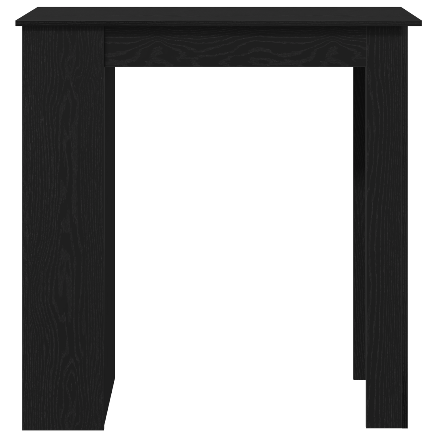 Barbord med hylle - Svart eik, 102x50x103,5 cm, Laget av konstruert tre