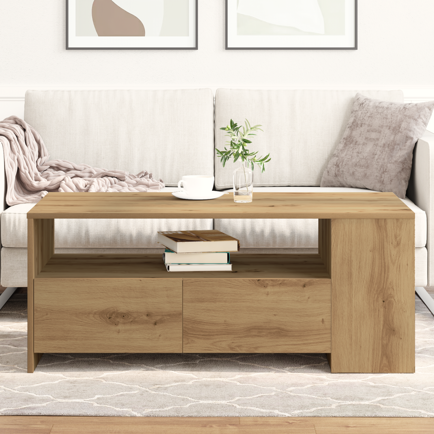 Salongbord Sofabord Tre 102x55x43.5 cm