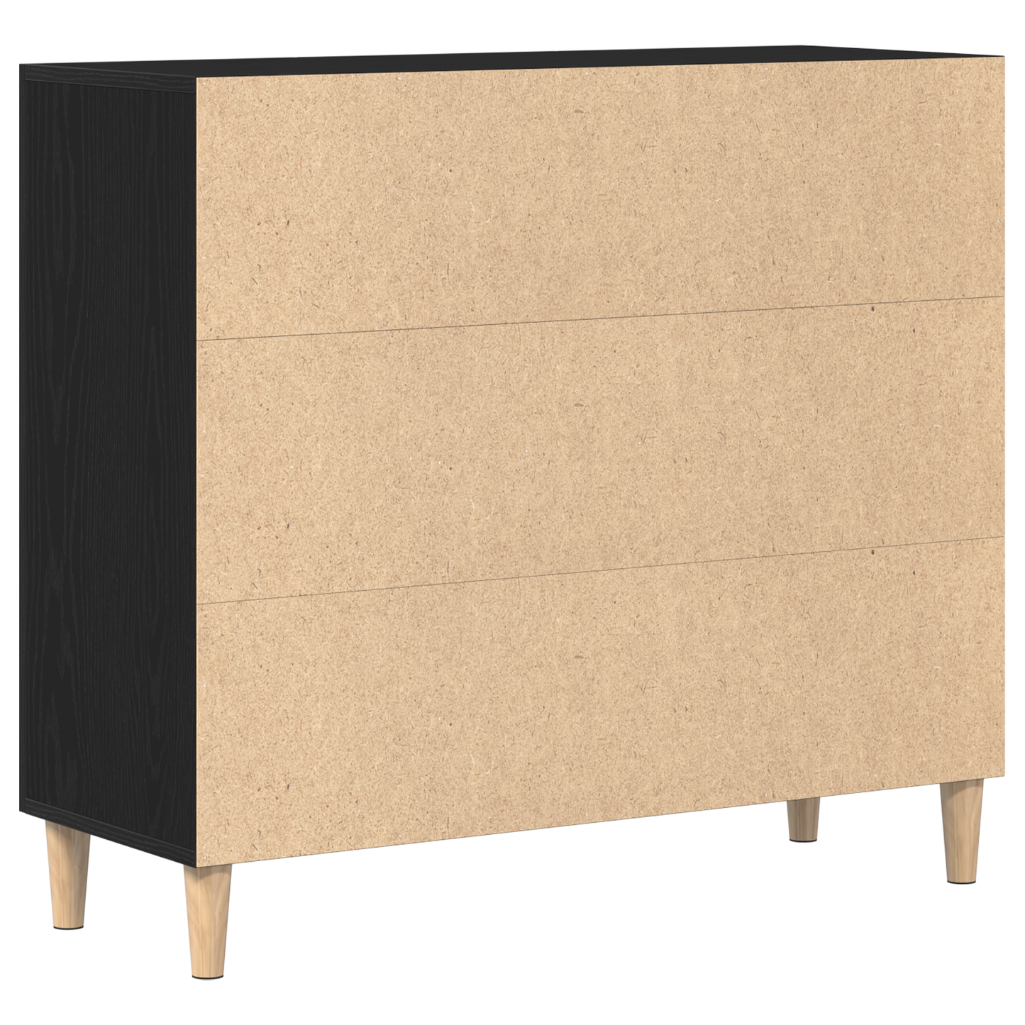 Sidebord Svart Eik 90x34x80 cm