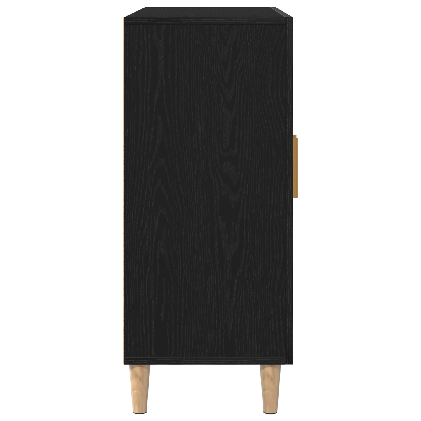 Sidebord Svart Eik 90x34x80 cm
