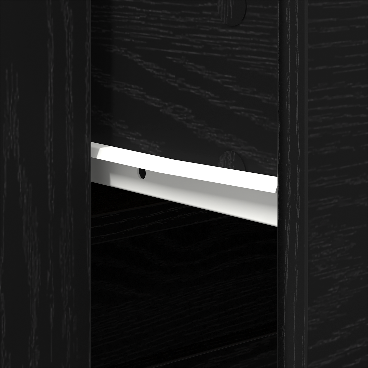 Skjenk Svart Eik 33x80x70 cm