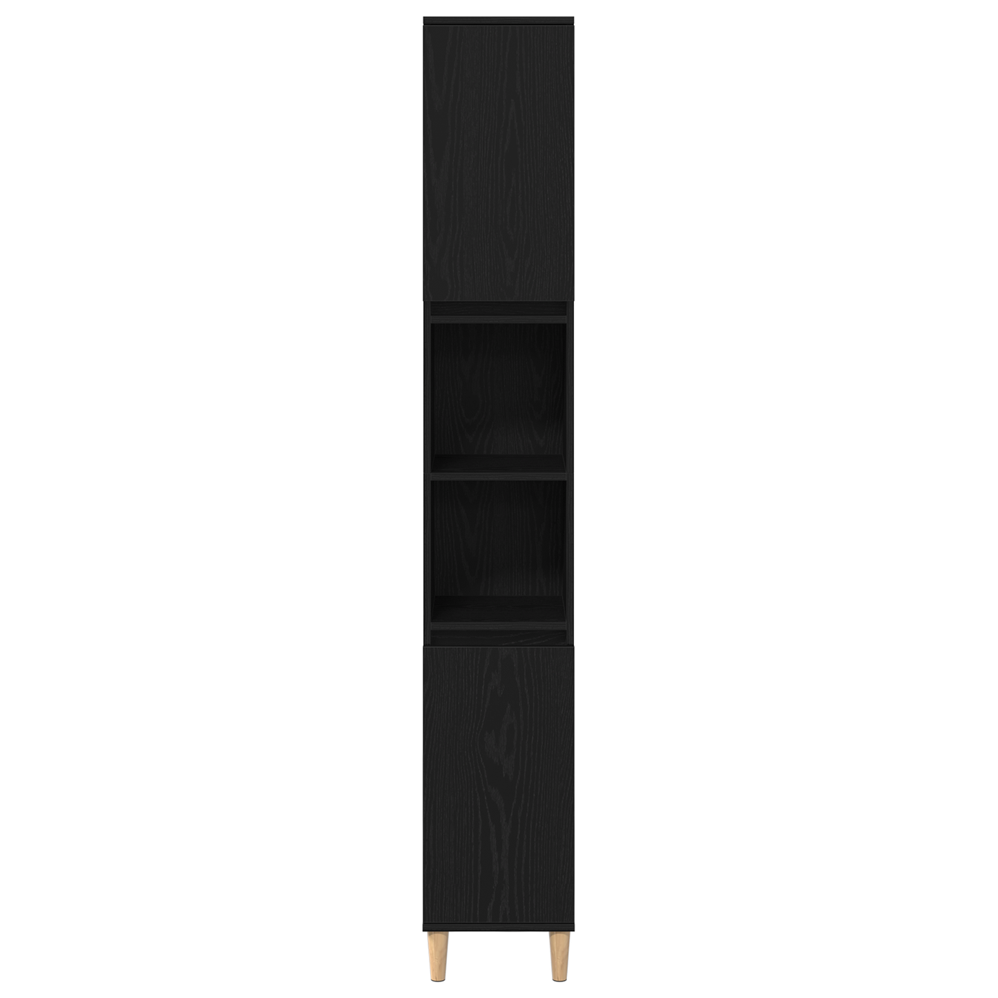 Baderomsskap Svart Eik 30x30x190 cm