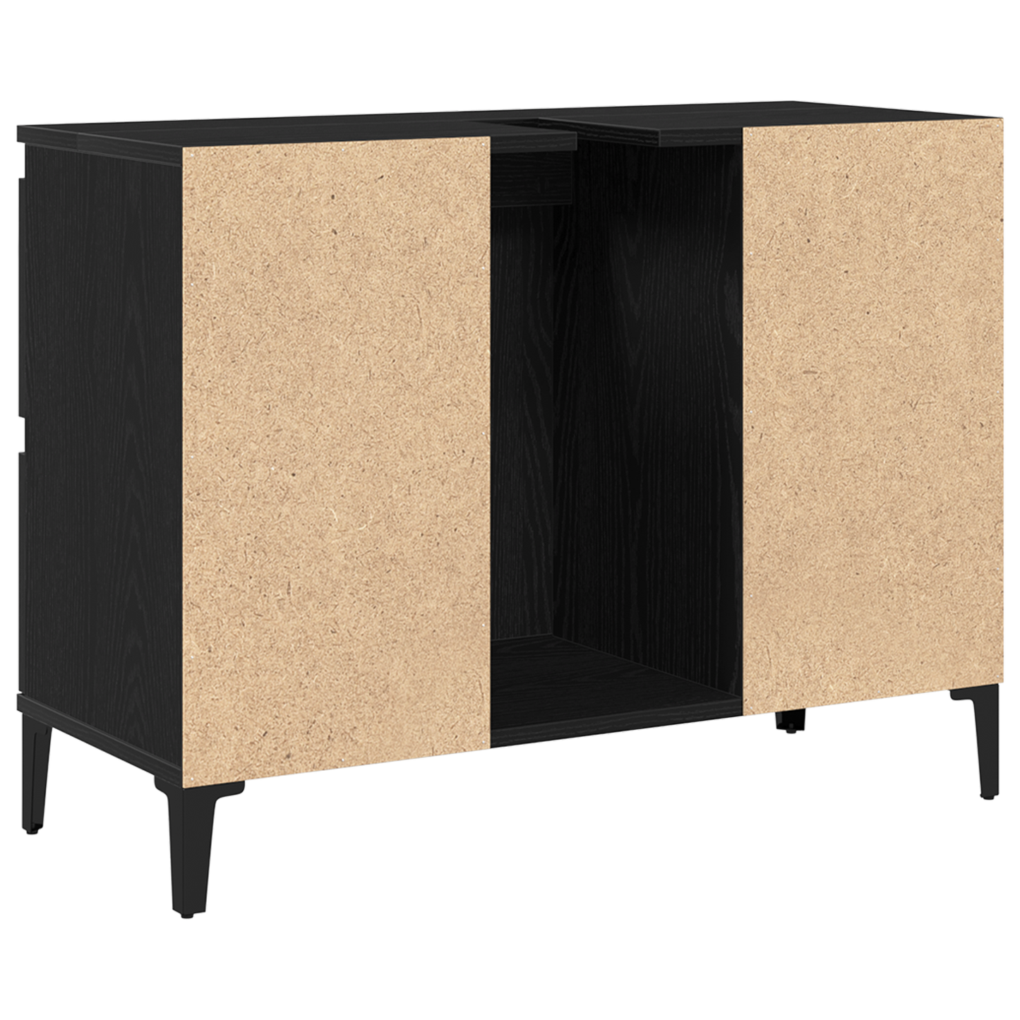 Baderomsskap i Svart Eik 80x33x60 cm Laget av Konstruert Tre