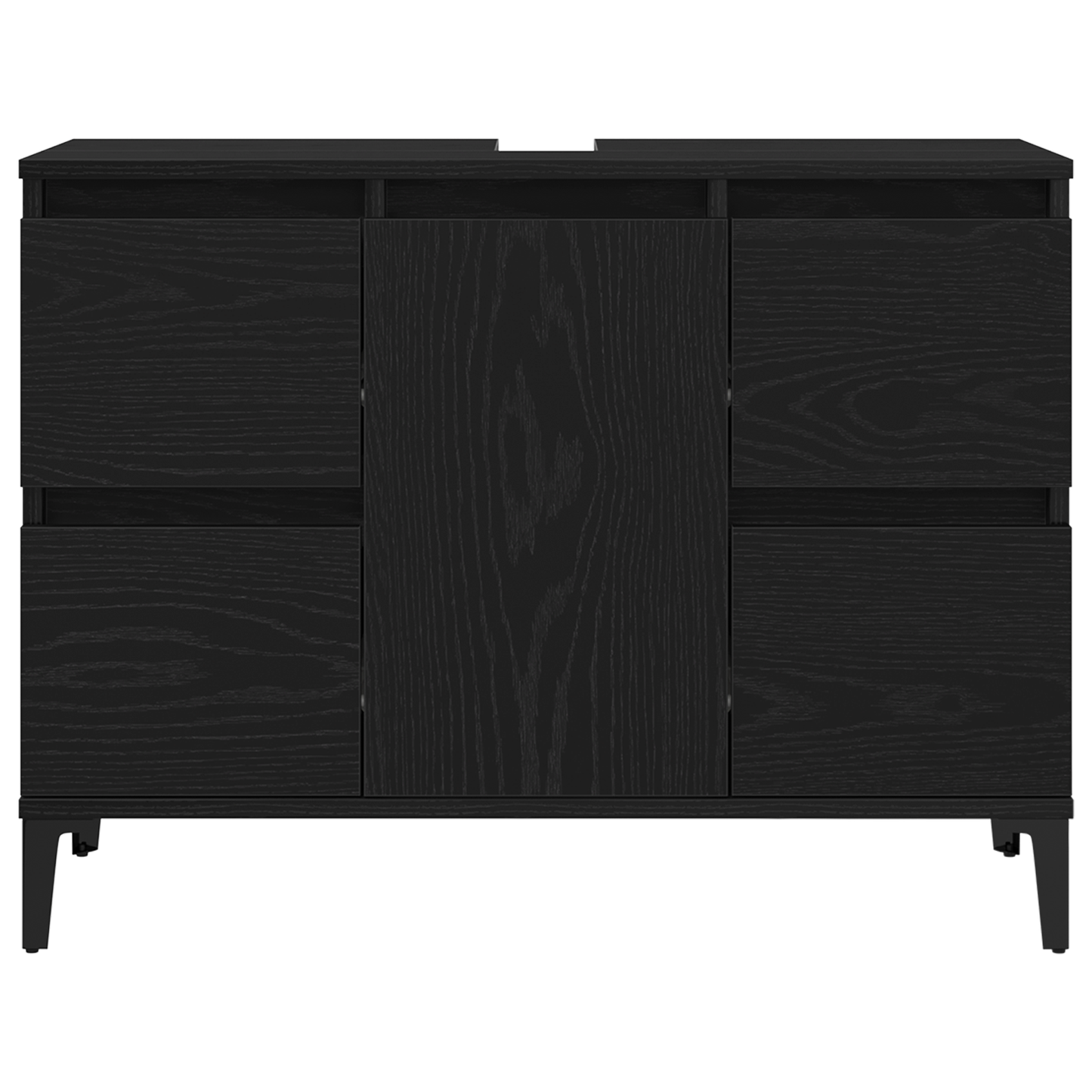 Baderomsskap i Svart Eik 80x33x60 cm Laget av Konstruert Tre