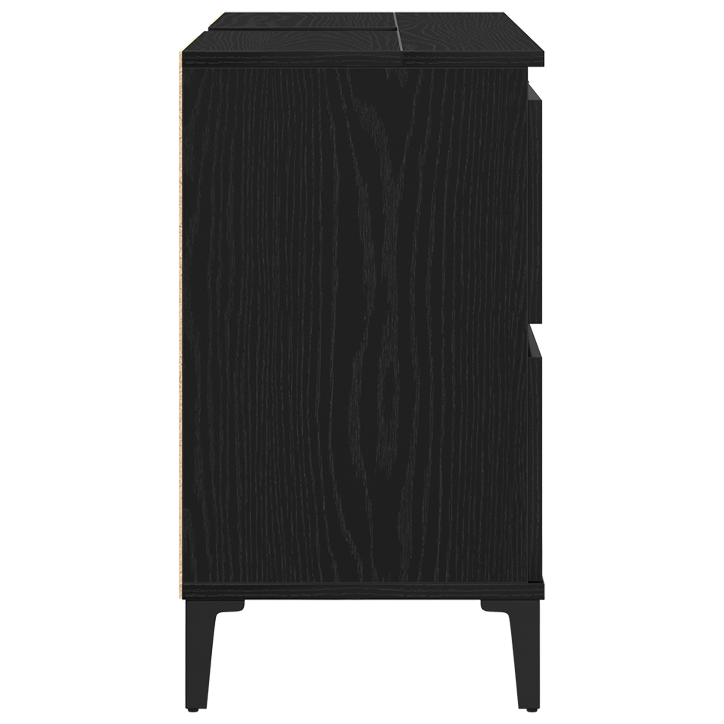 Baderomsskap i Svart Eik 80x33x60 cm Laget av Konstruert Tre