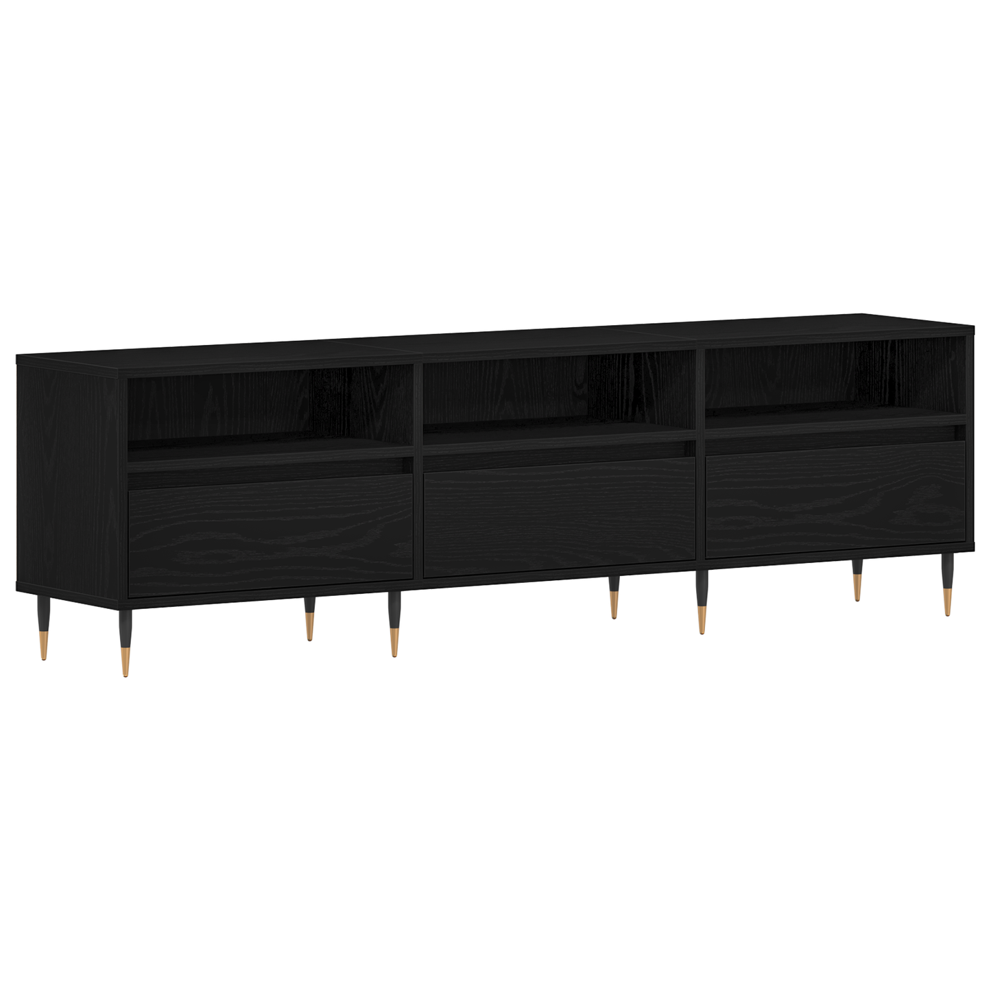 TV-Møbel Svart Eik 150x30x44,5 cm