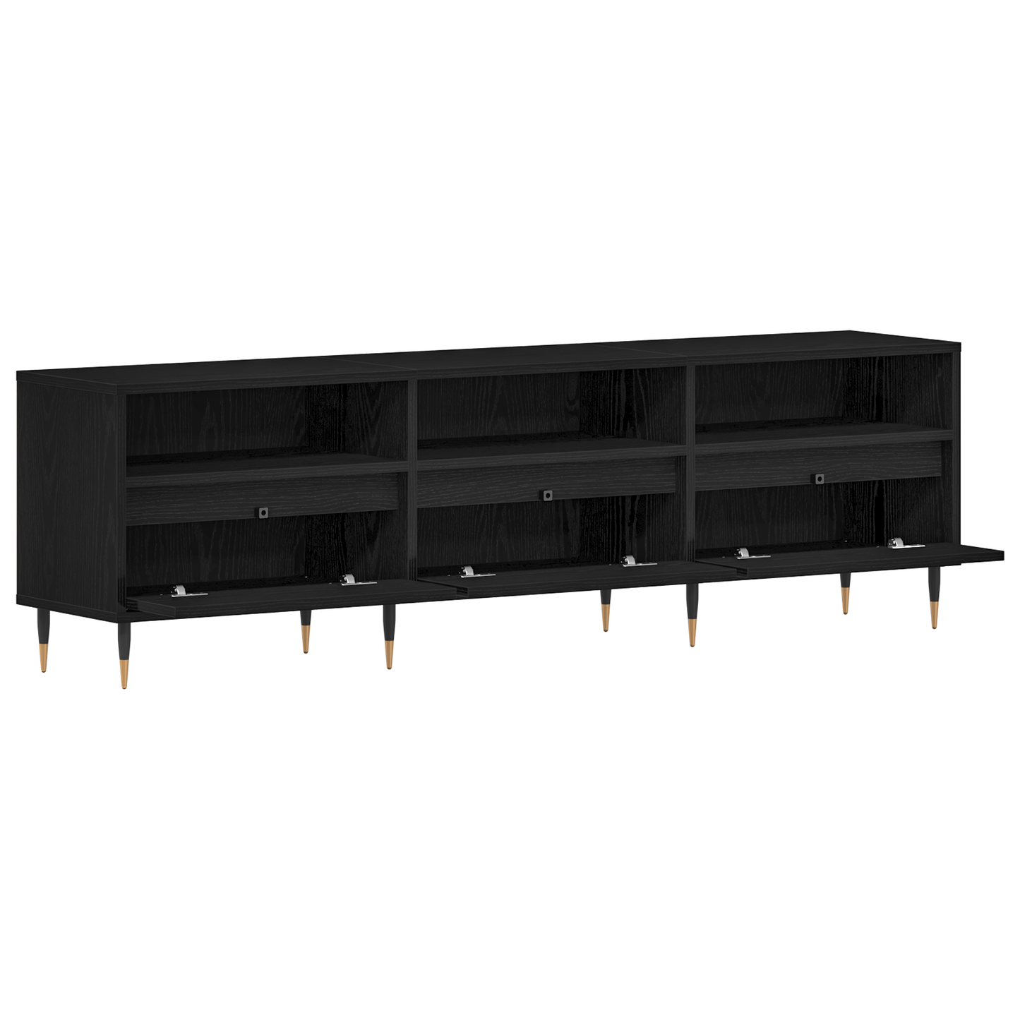 TV-Møbel Svart Eik 150x30x44,5 cm