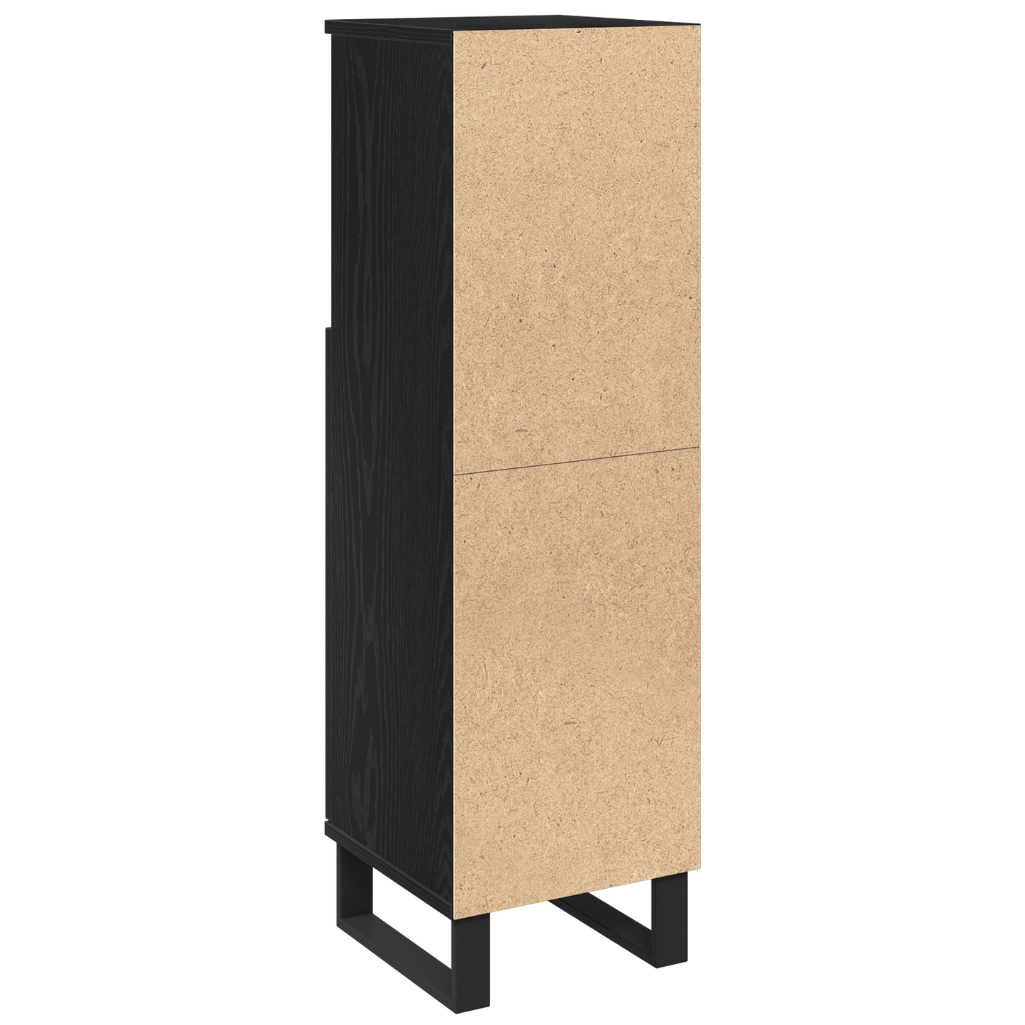 Baderomsskap Svart Eik 30x30x100 cm Konstruert Tre