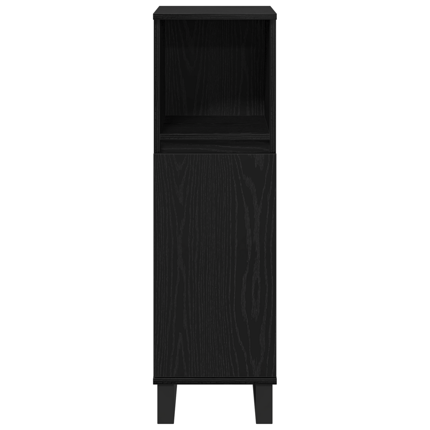 Baderomsskap Svart Eik 30x30x100 cm Konstruert Tre