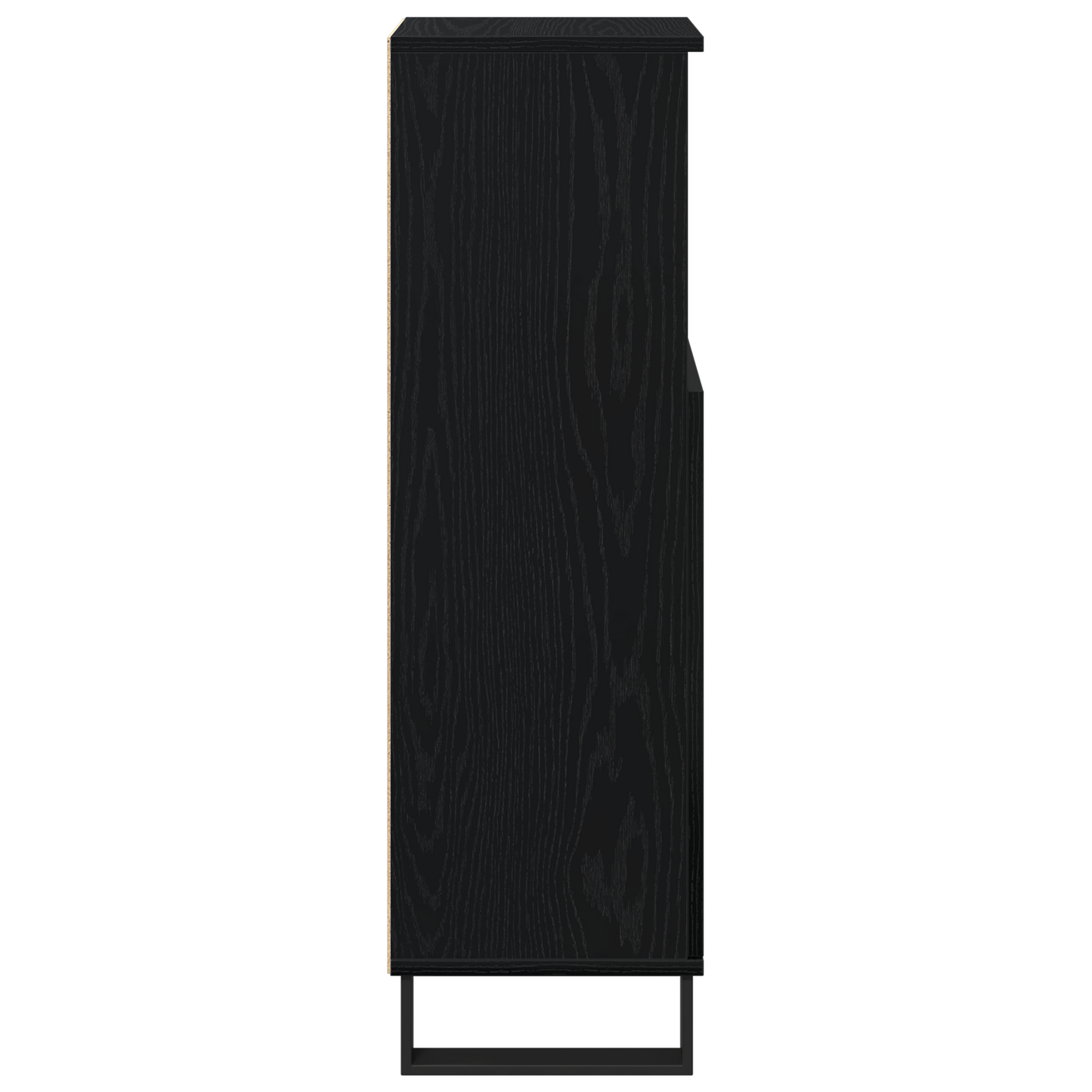 Baderomsskap Svart Eik 30x30x100 cm Konstruert Tre