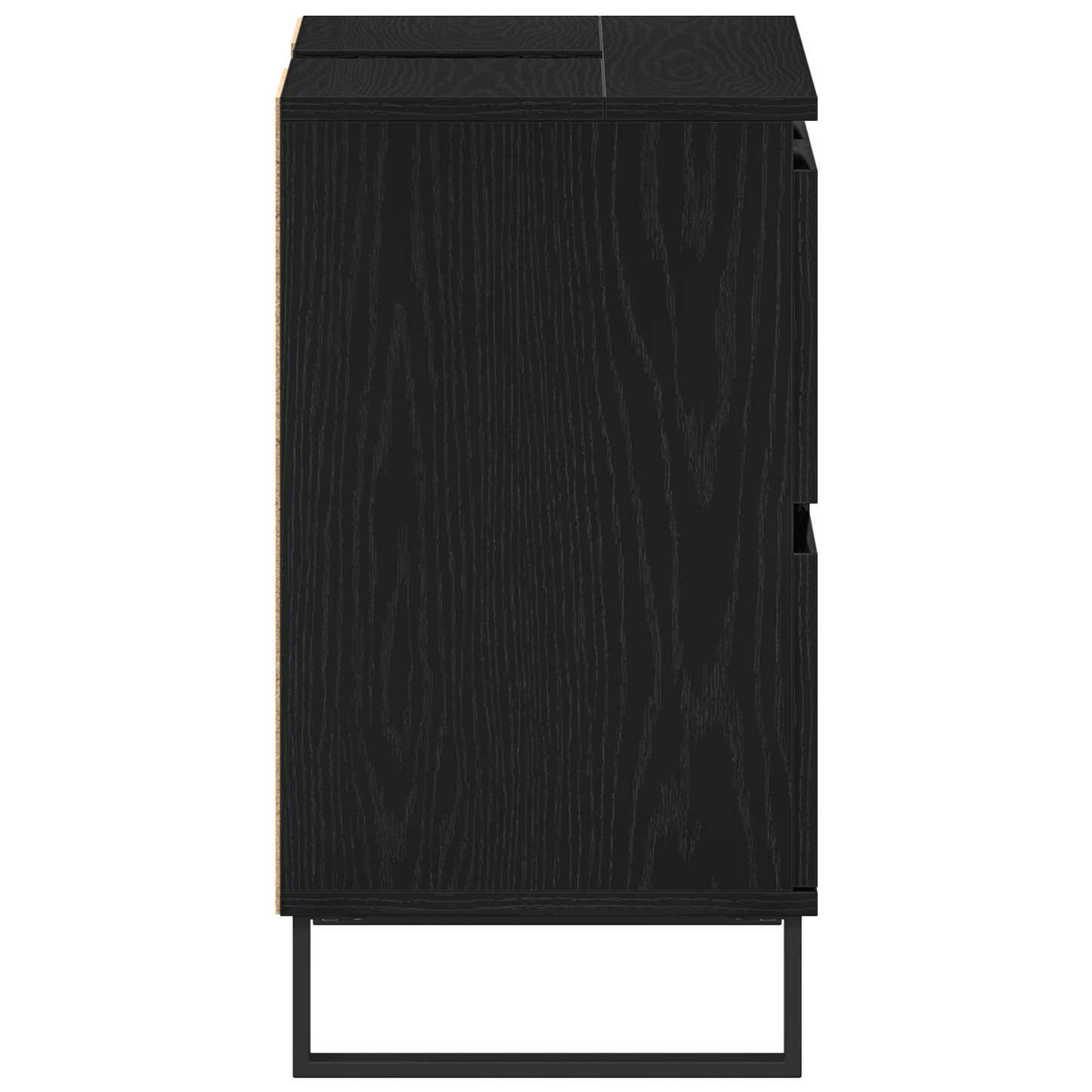 Baderomssinkskap Svart Eik 80x33x60 cm Konstruert tre