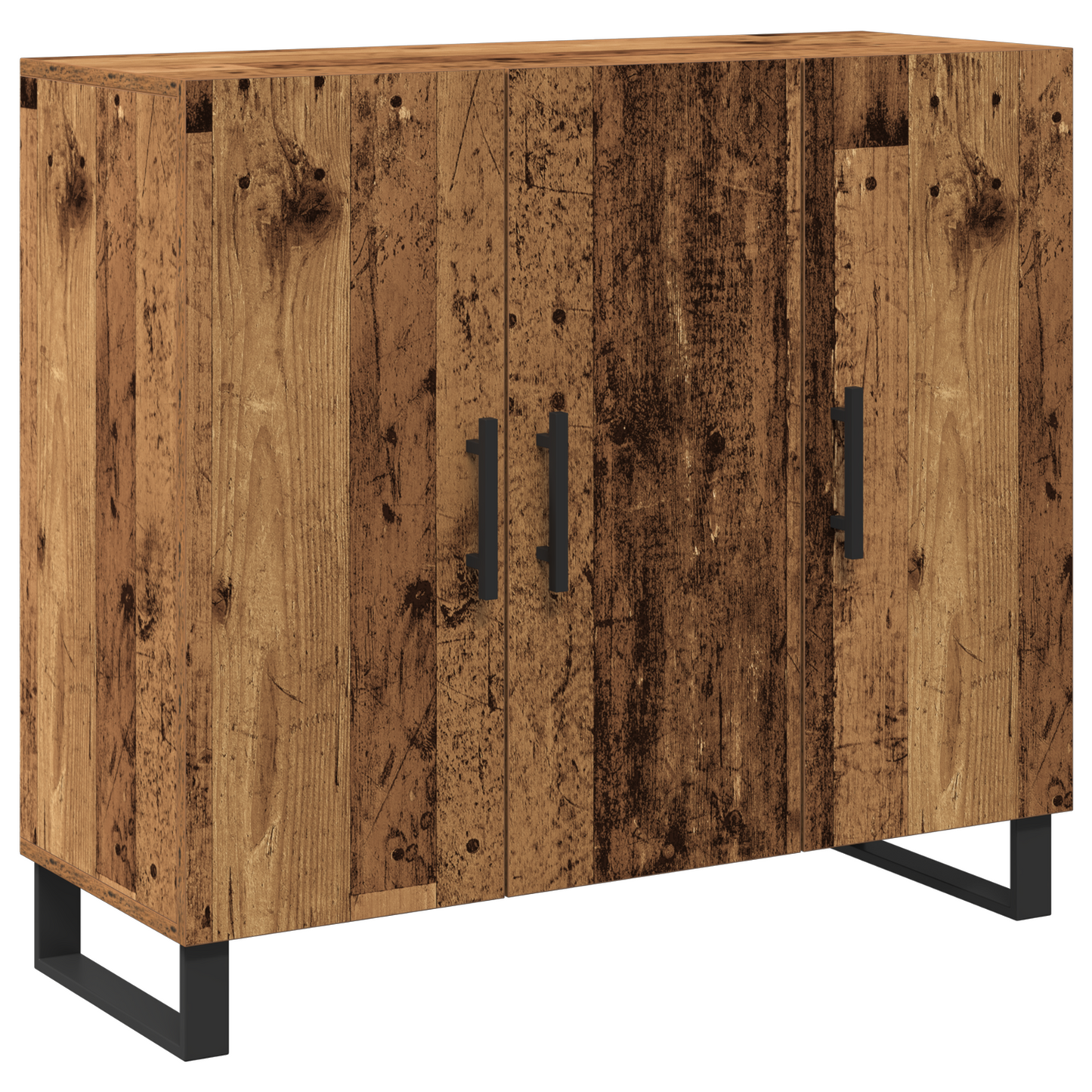 Skap Gammelt Tre med 3 Dører 90x34x80 cm