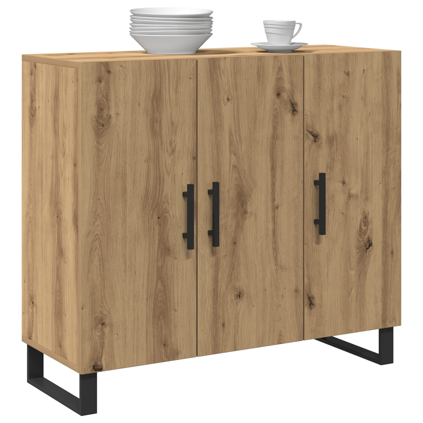 Skjenk Artisan Eik med 3 Dører 90x34x80 cm