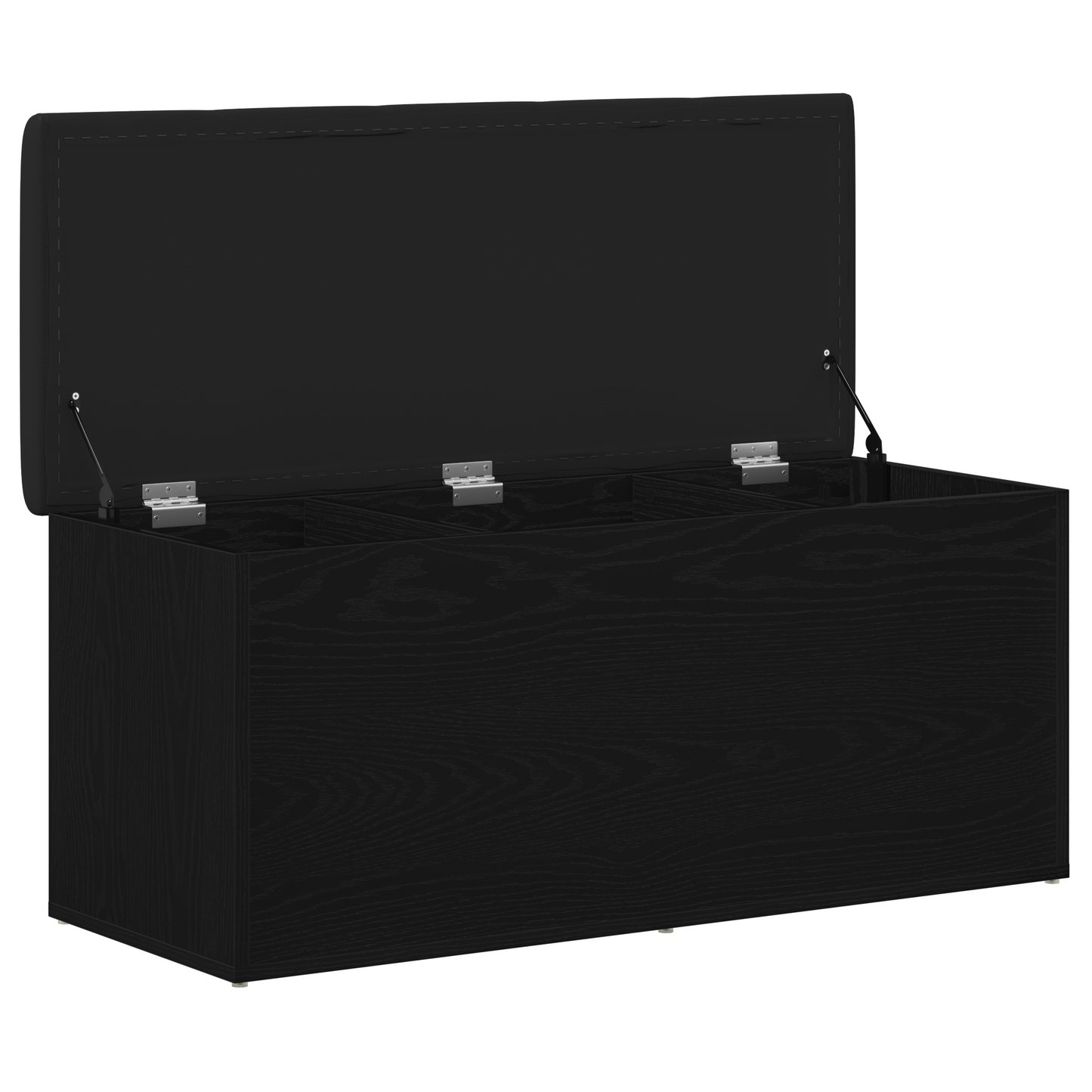 Oppbevaringsbenk Svart Eik 100x40x45 cm Ingeniørtre