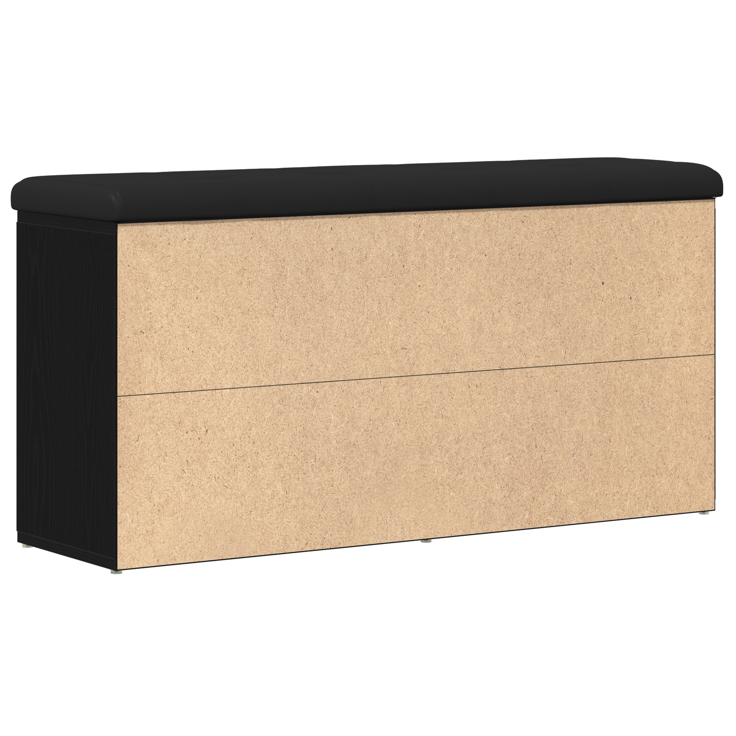 Oppbevaringsbenk Svart Eik 100x30x48 cm Konstruert Tre