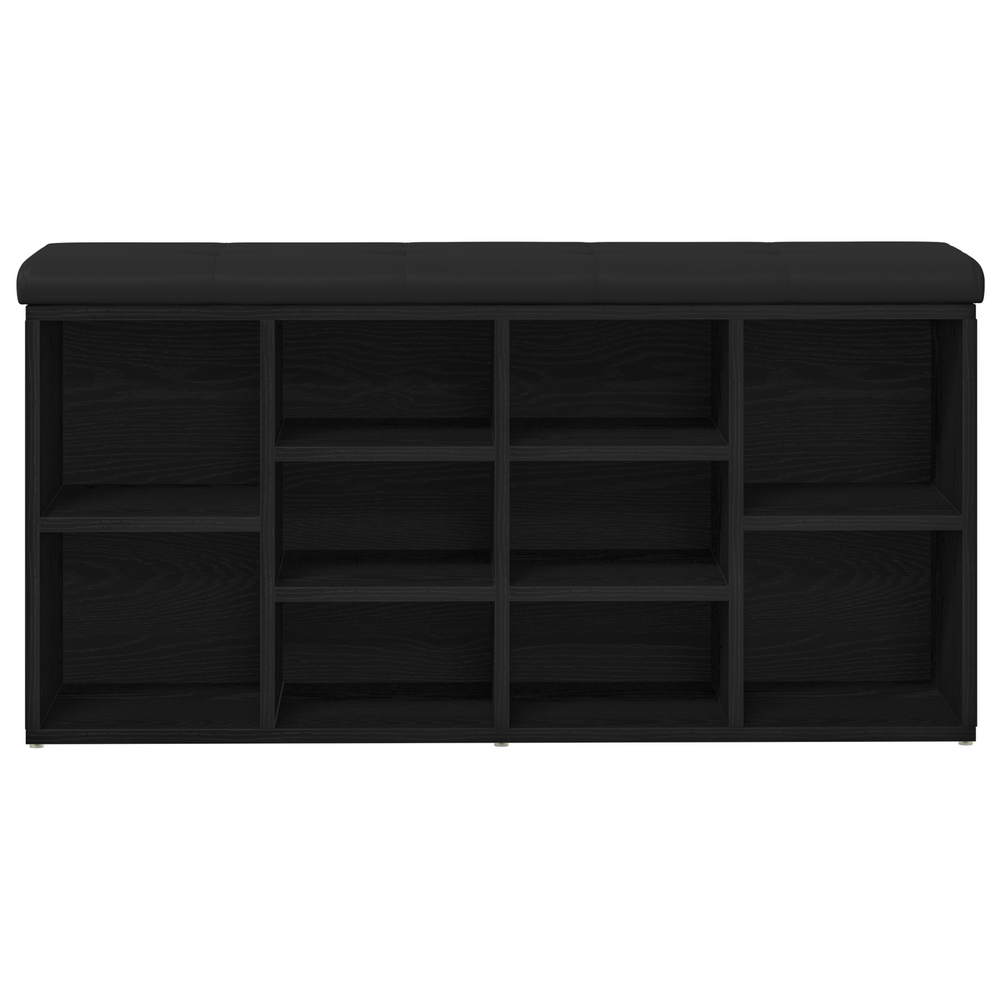 Oppbevaringsbenk Svart Eik 100x30x48 cm Konstruert Tre