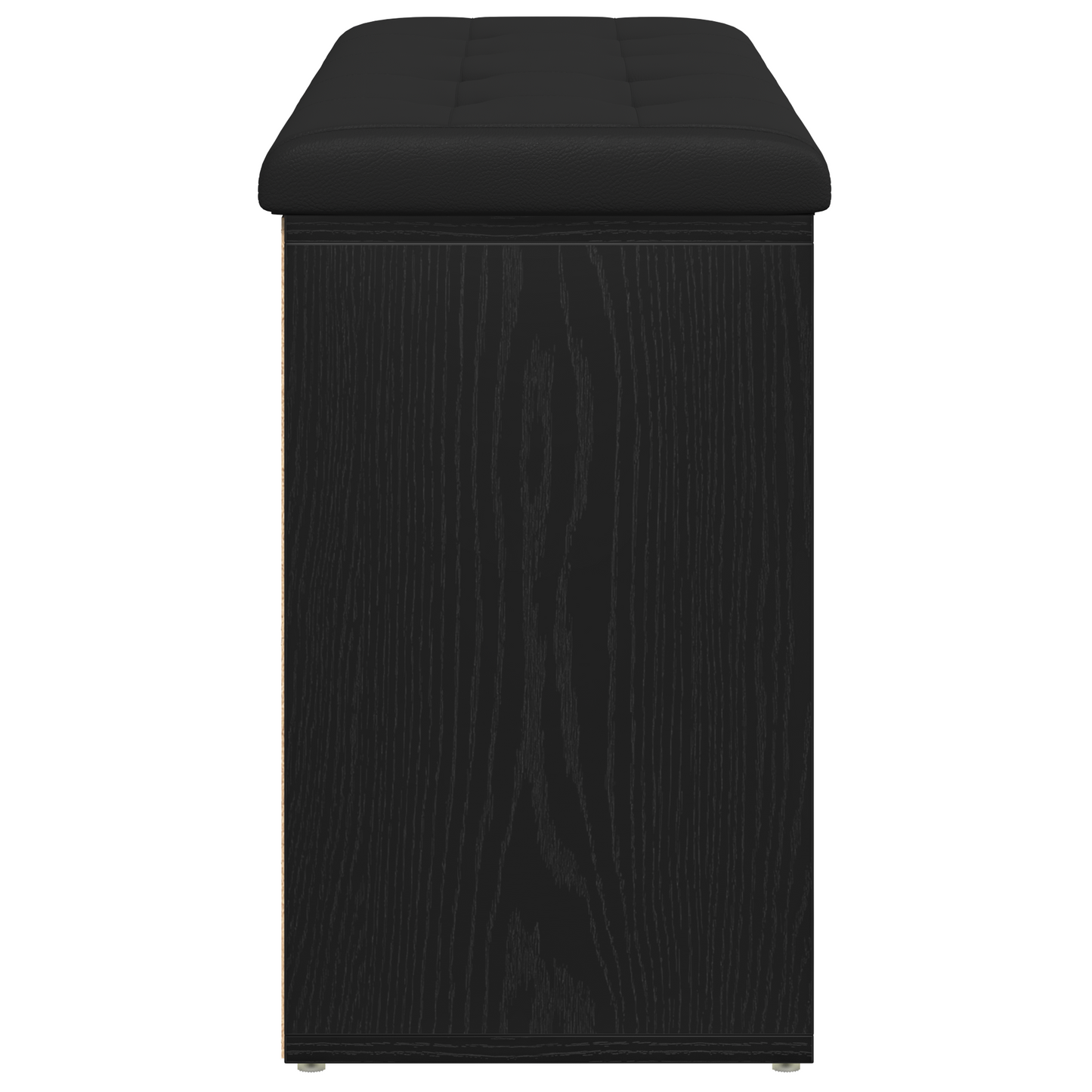 Oppbevaringsbenk Svart Eik 100x30x48 cm Konstruert Tre