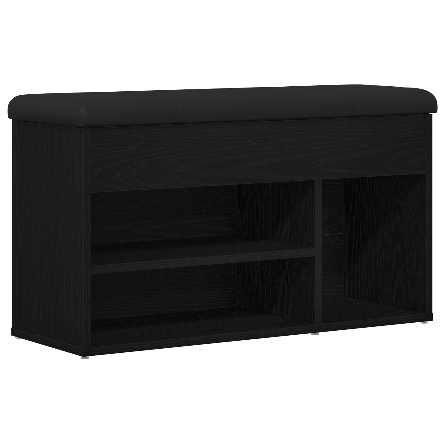 Oppbevaringsbenk Sort Eik 80x30x45 cm Ingeniørtre