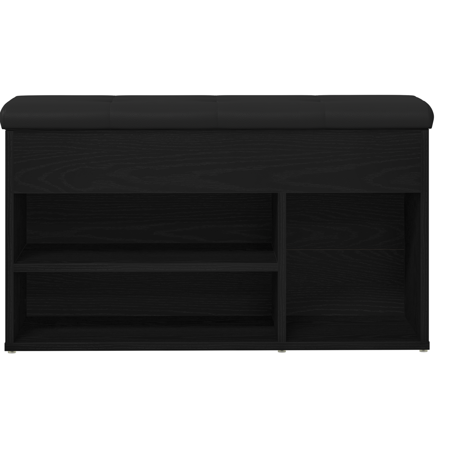Oppbevaringsbenk Sort Eik 80x30x45 cm Ingeniørtre