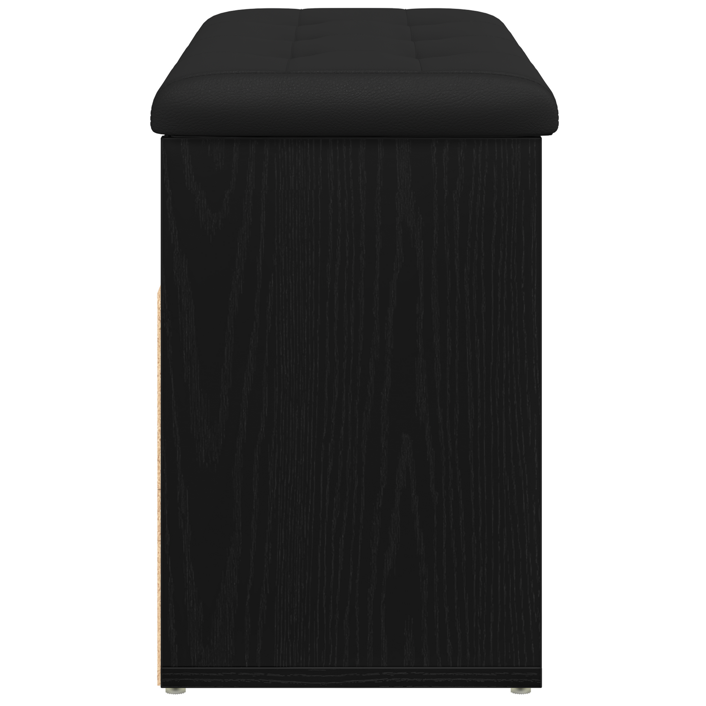 Oppbevaringsbenk Sort Eik 80x30x45 cm Ingeniørtre