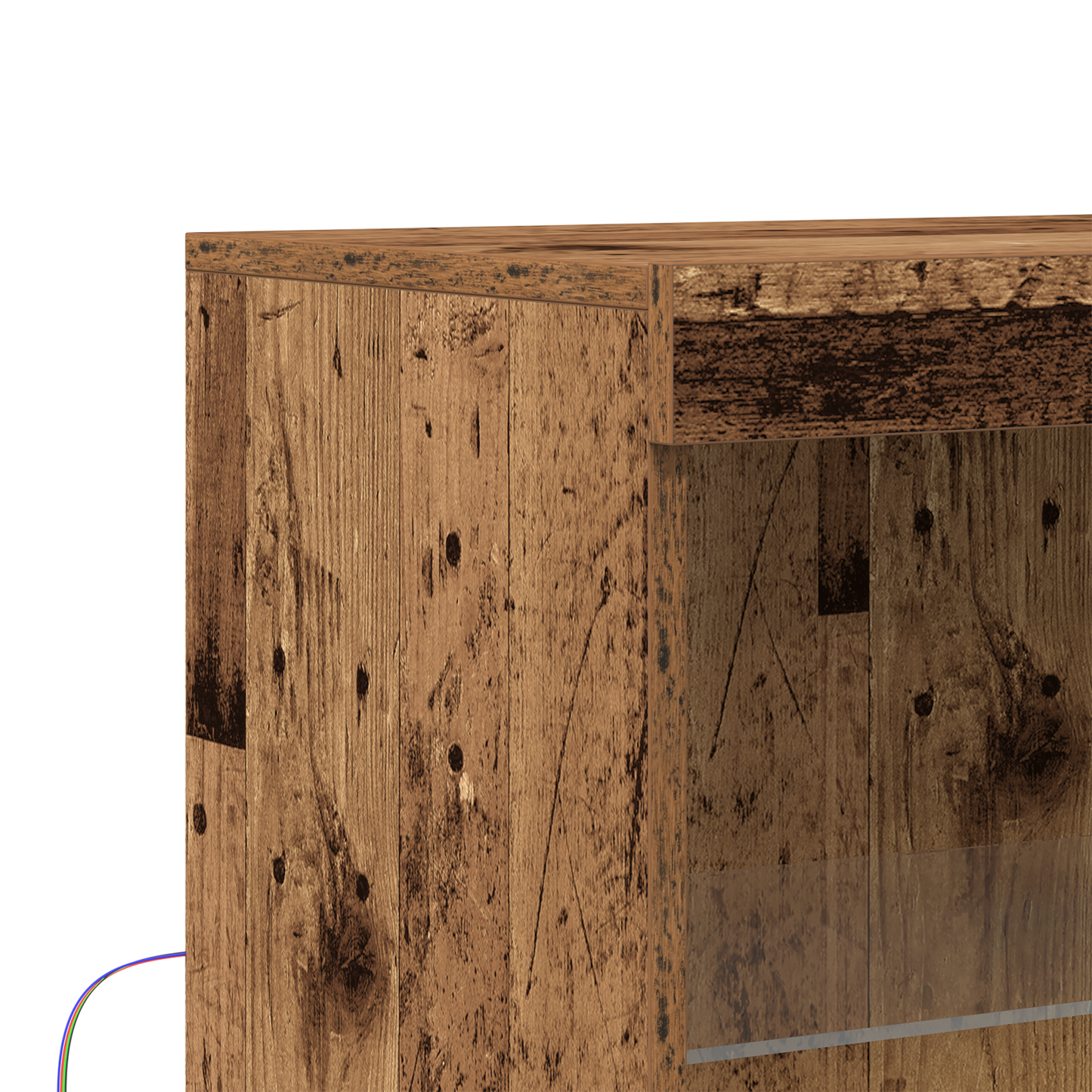 Sidebord Tre med LED-lys Gamle Tre 60x37x100 cm