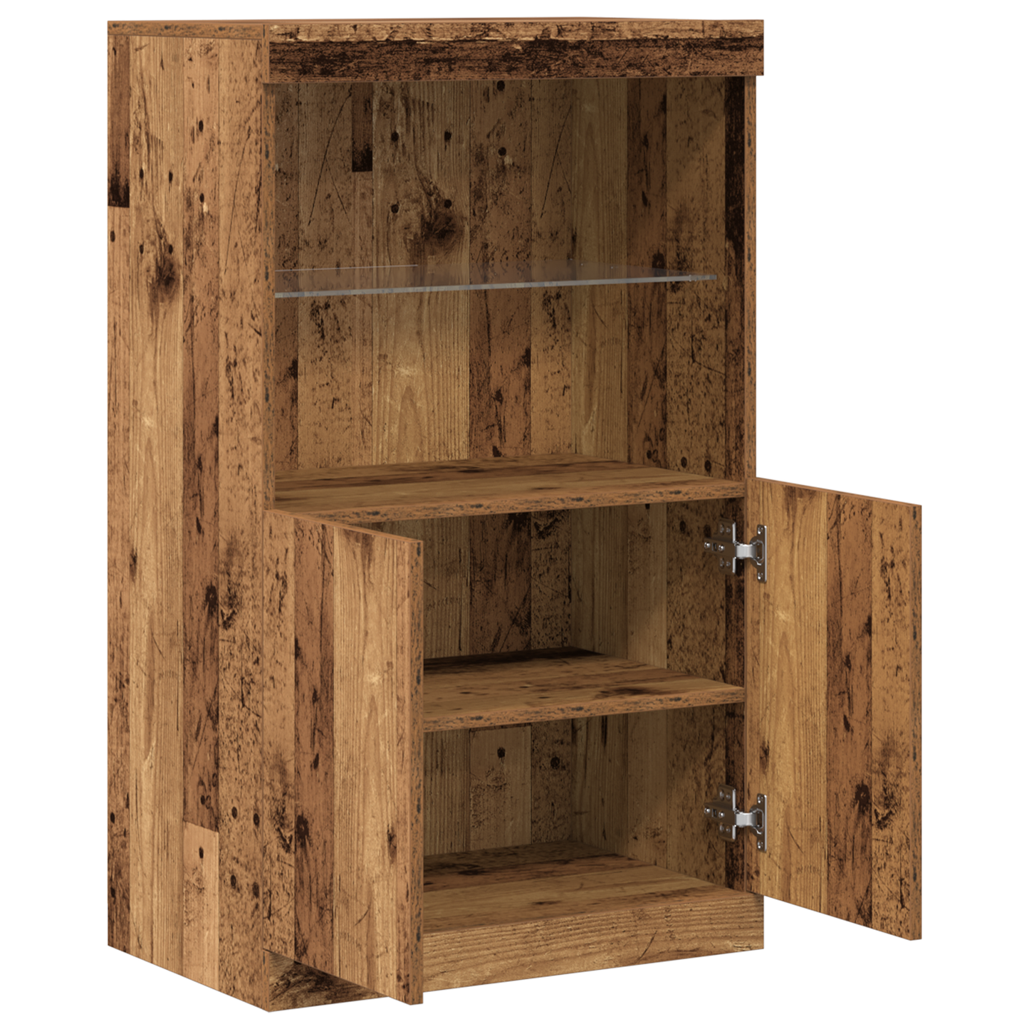 Sidebord Tre med LED-lys Gamle Tre 60x37x100 cm