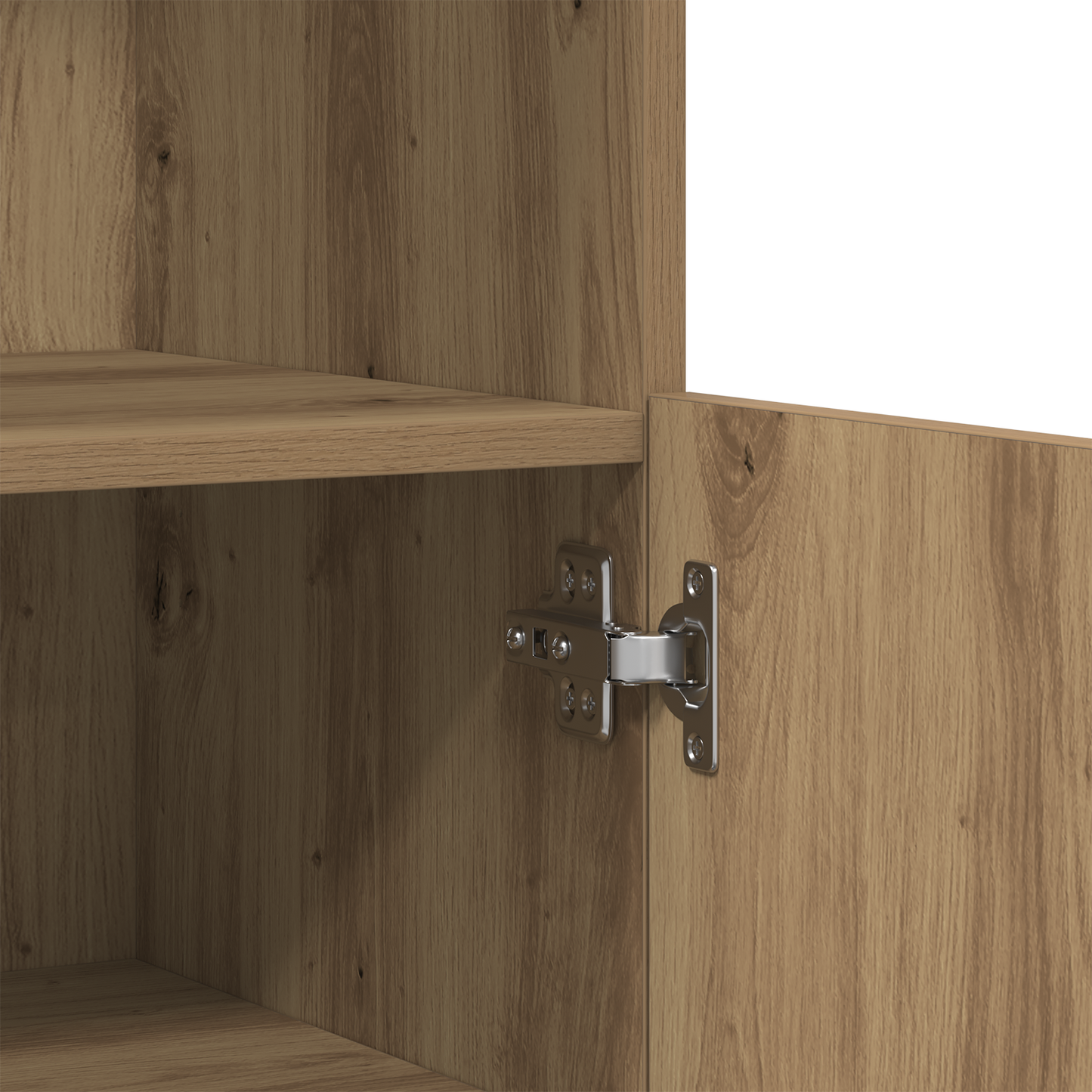 Skjenk Artisan Eik med LED-lamper 60x37x100 cm