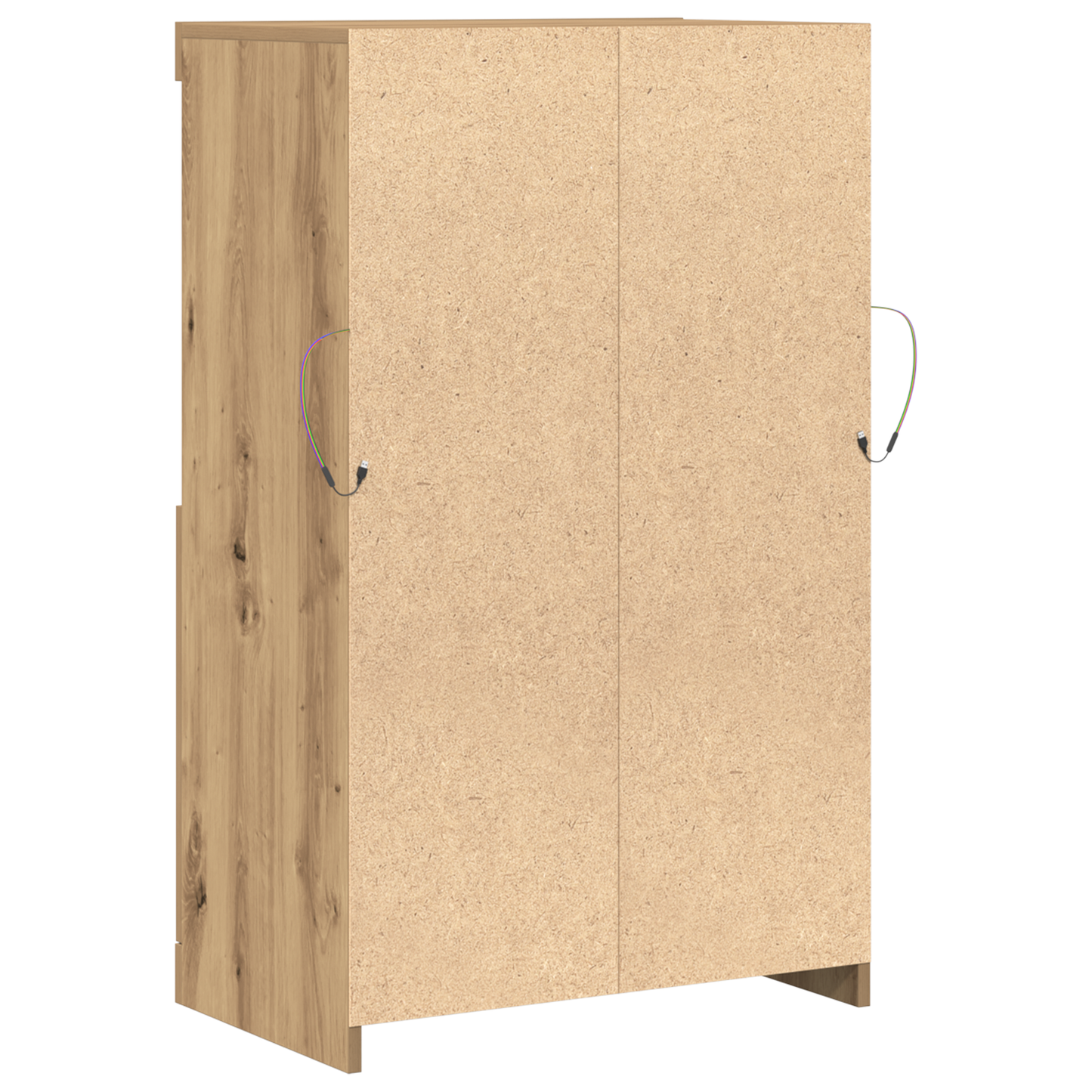 Skjenk Artisan Eik med LED-lamper 60x37x100 cm