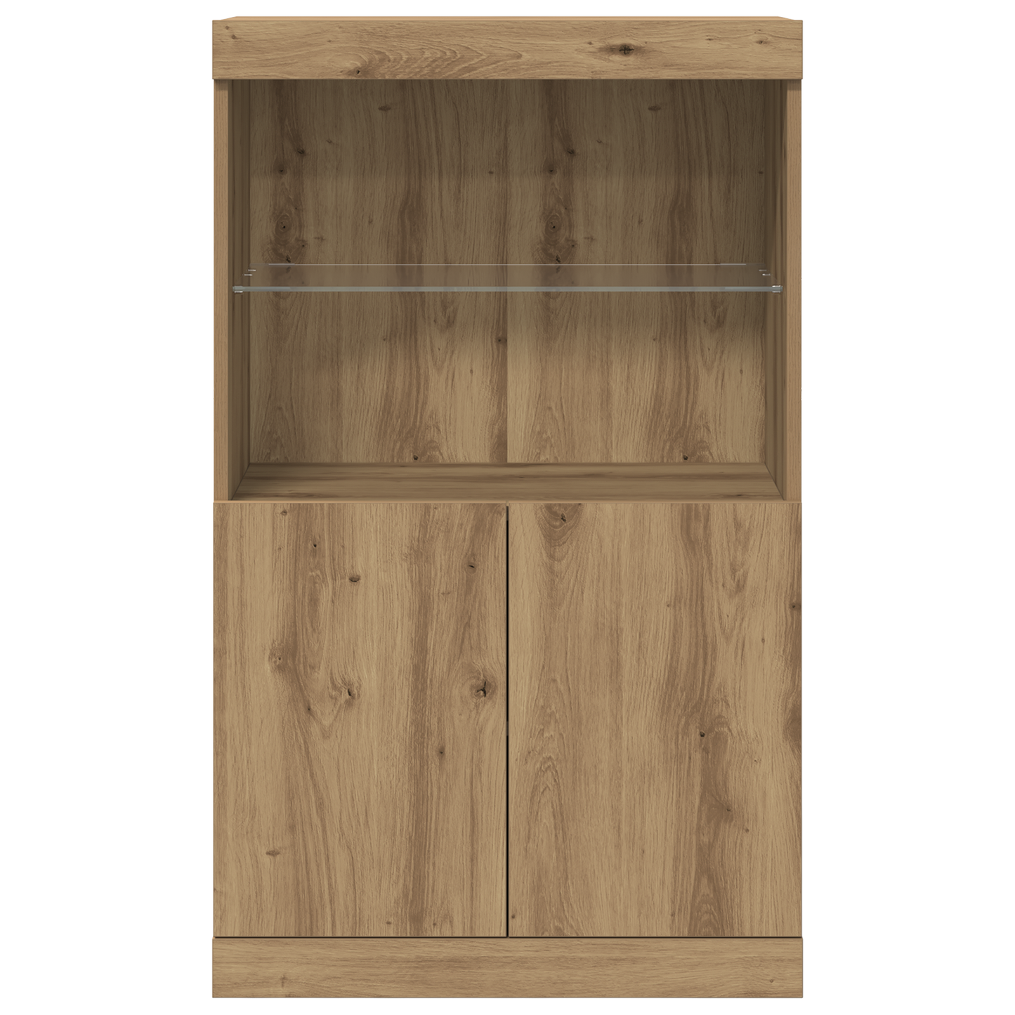 Skjenk Artisan Eik med LED-lamper 60x37x100 cm
